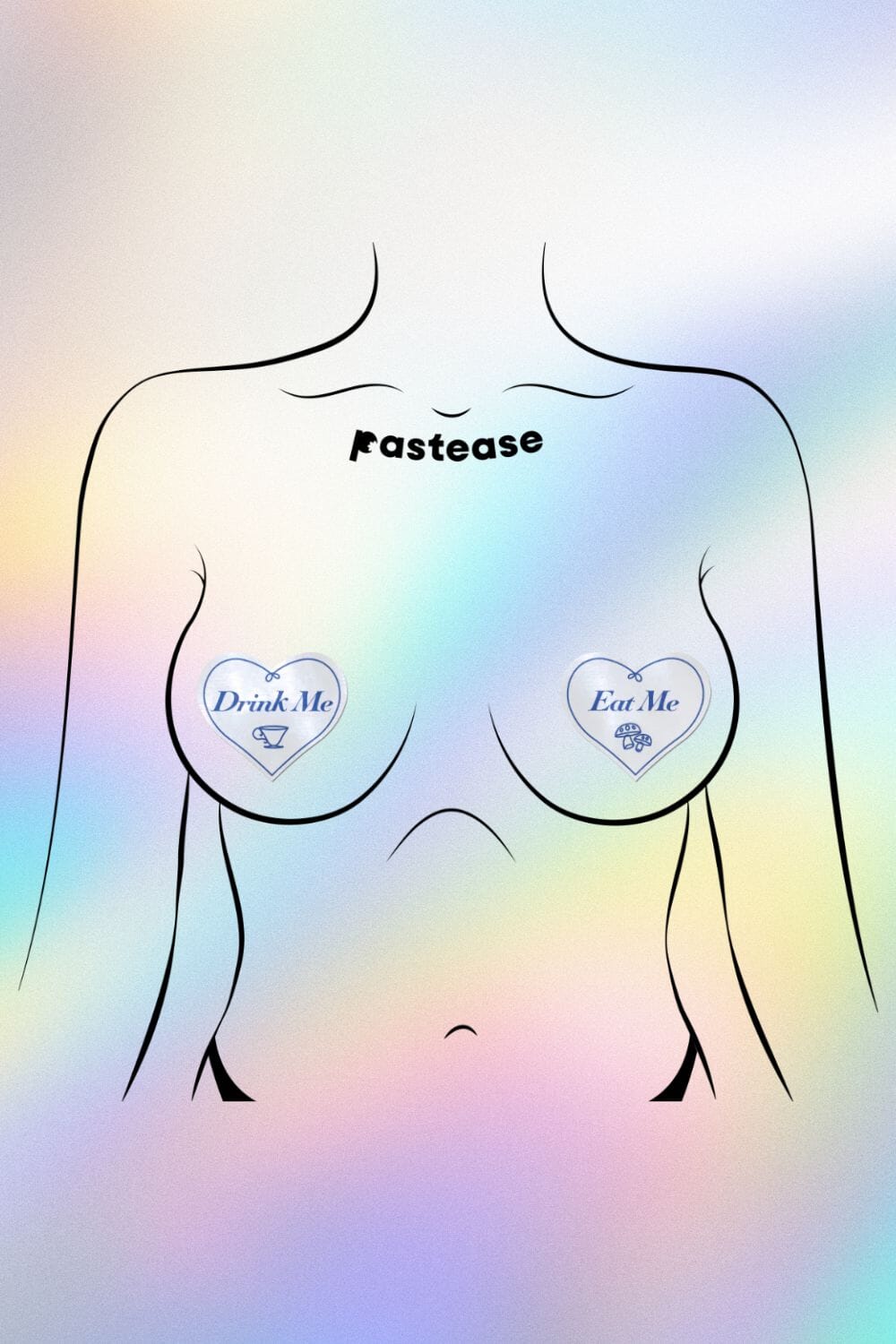 Alice's Eat Me Drink Me Heart Nipple Pasties by Pastease® Pasties PASTEASE