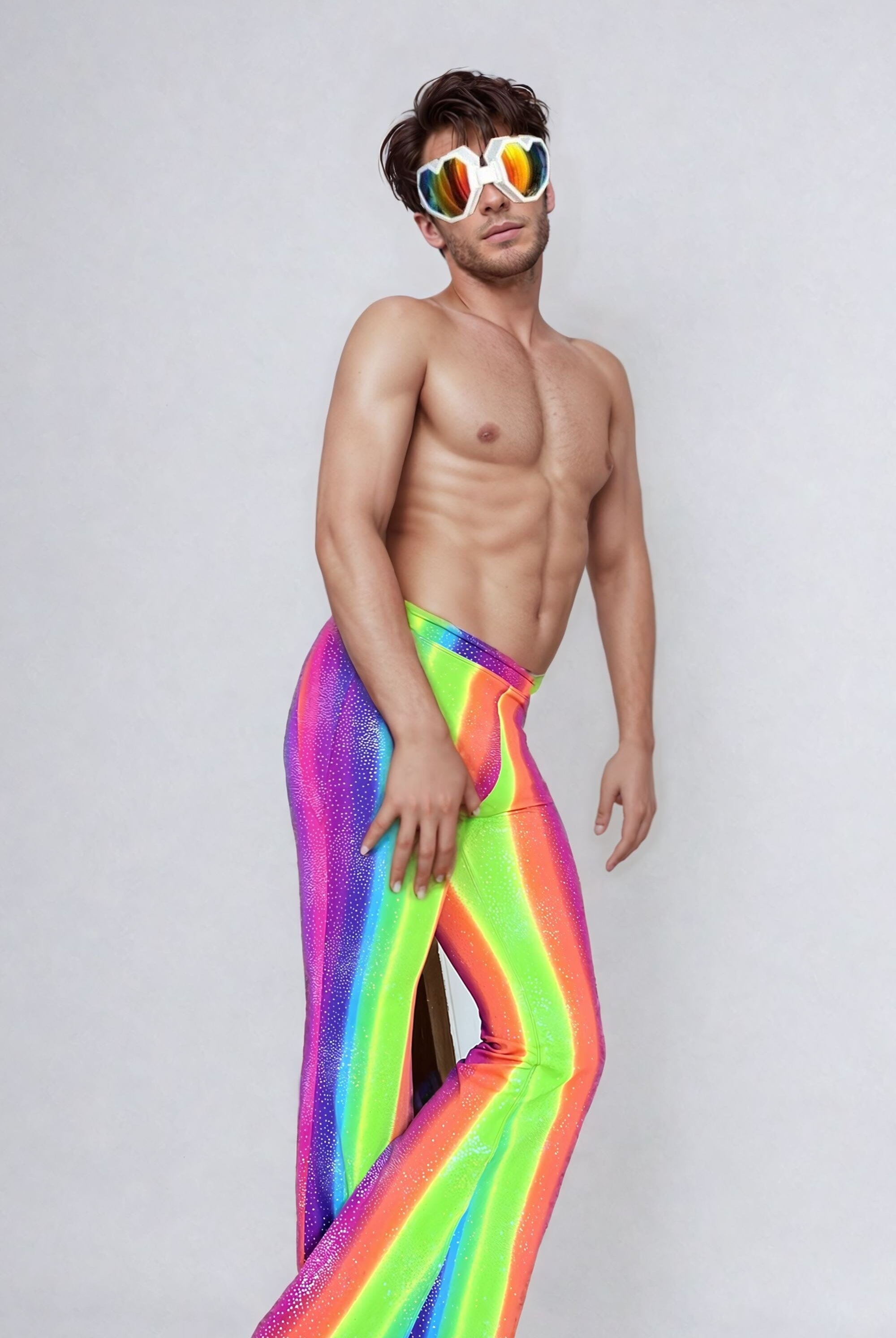 Mens Holographic Flares | 13 Colors Mens Bottoms SEA DRAGON STUDIO