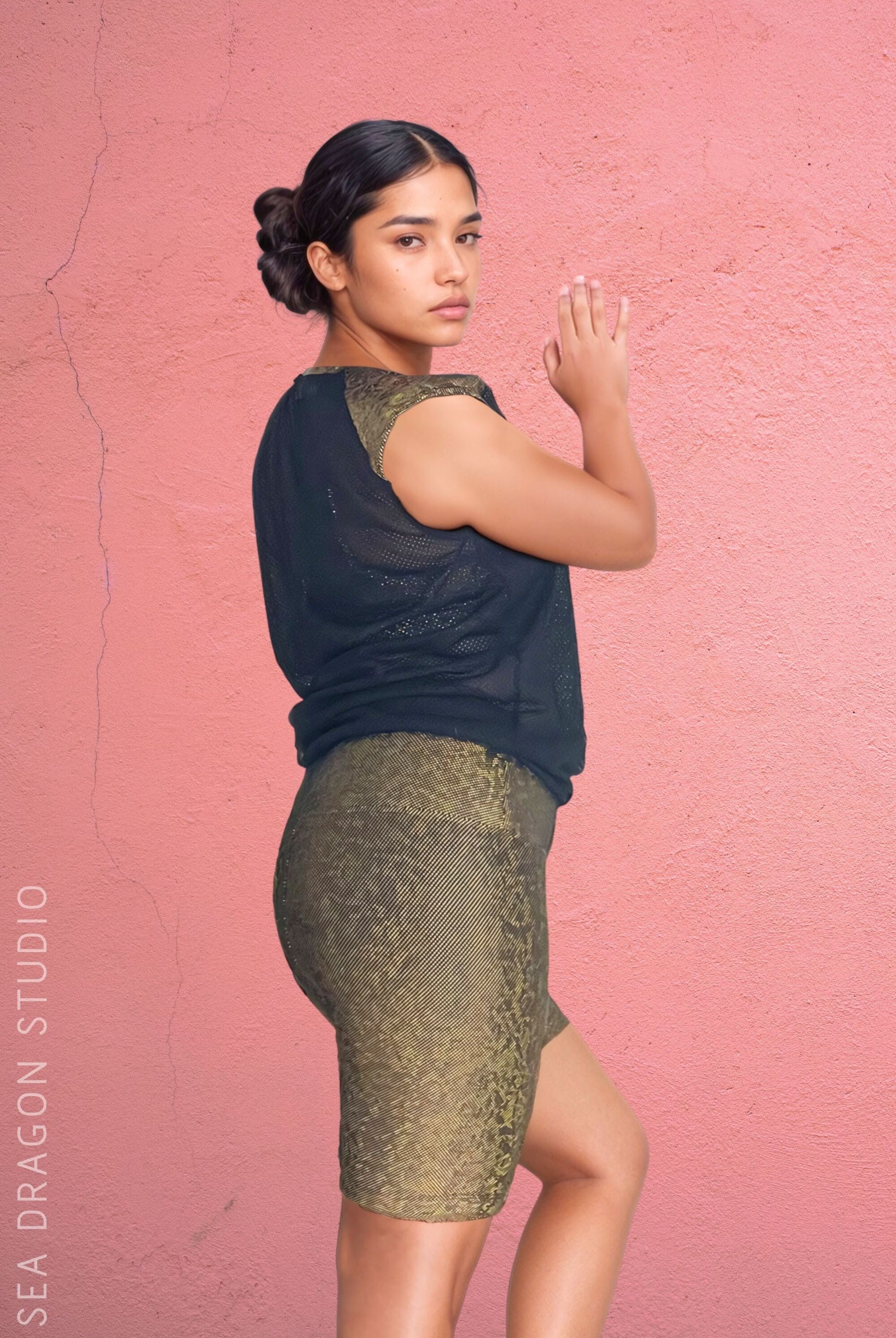 Spectra Holo & Mesh Sleeveless Tshirt| 13 Colors Womens Tshirts SEA DRAGON STUDIO