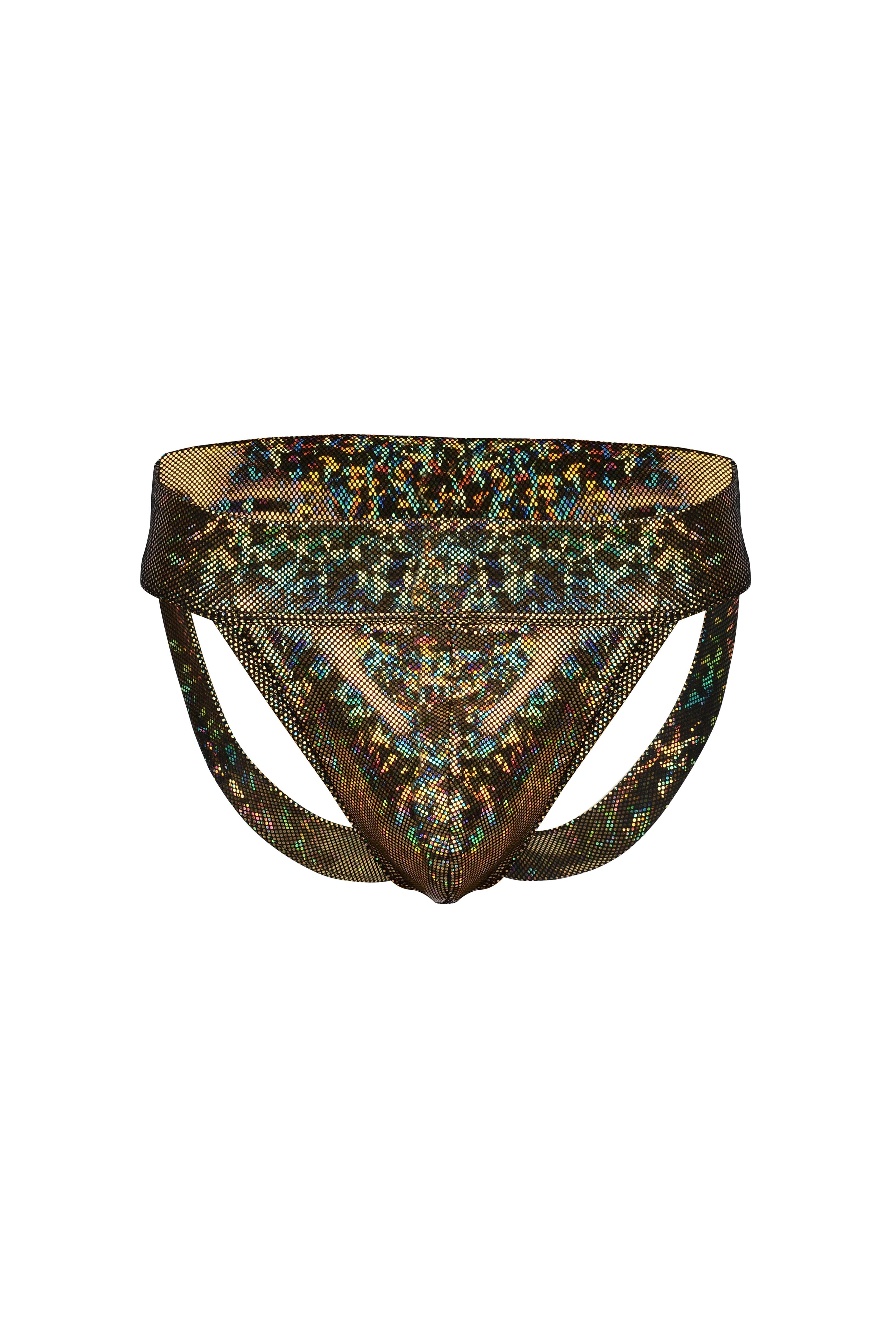 Holographic Jockstrap | 13 Colors Mens Bottoms SEA DRAGON STUDIO Gold Rush XSMALL