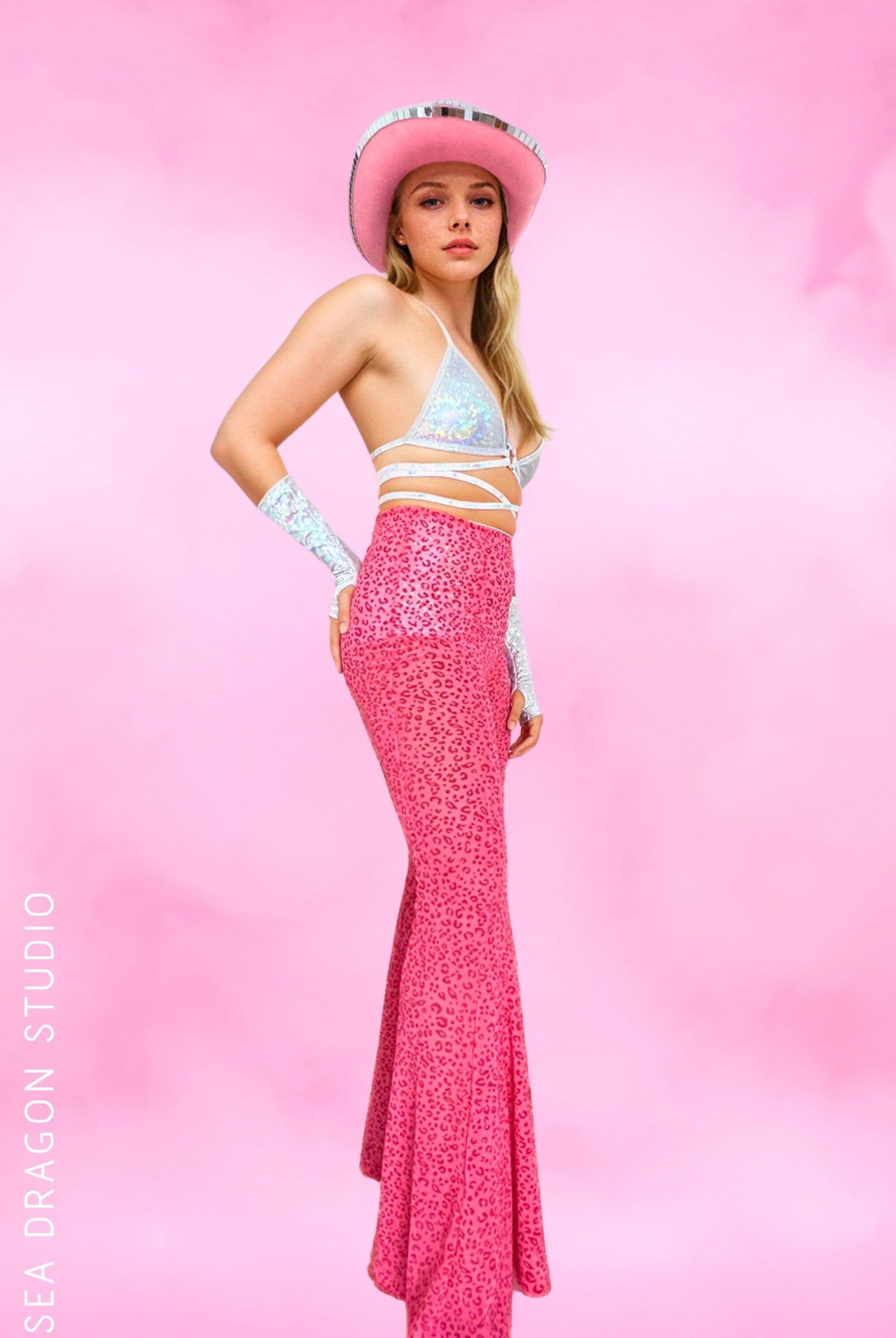 Pink Prowler Mesh Stardust Flares Womens Pants SEA DRAGON STUDIO