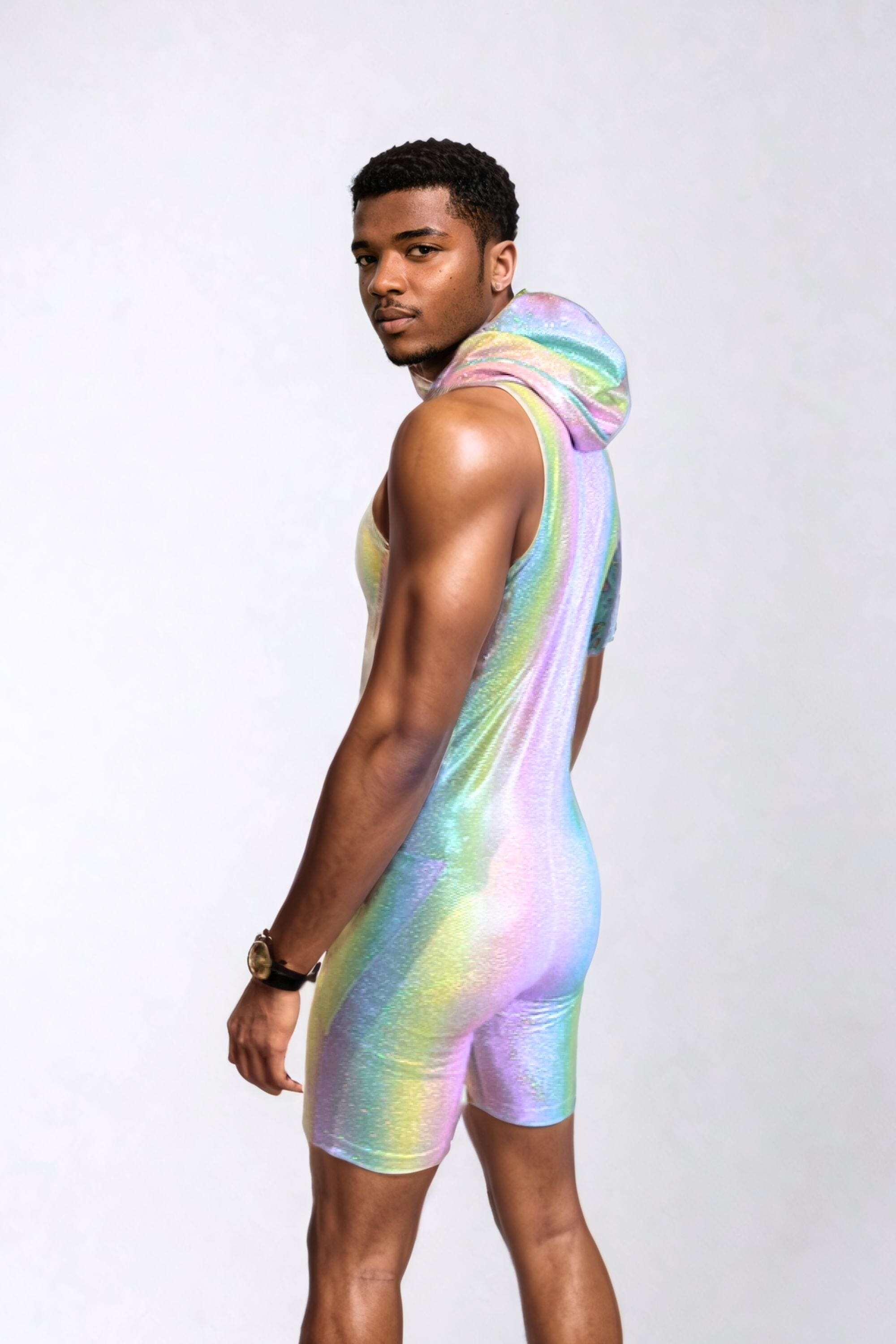 Strider Mens Sleeveless Holo Festival Jumpsuit | 13 Colors Mens Jumpsuits SEA DRAGON STUDIO