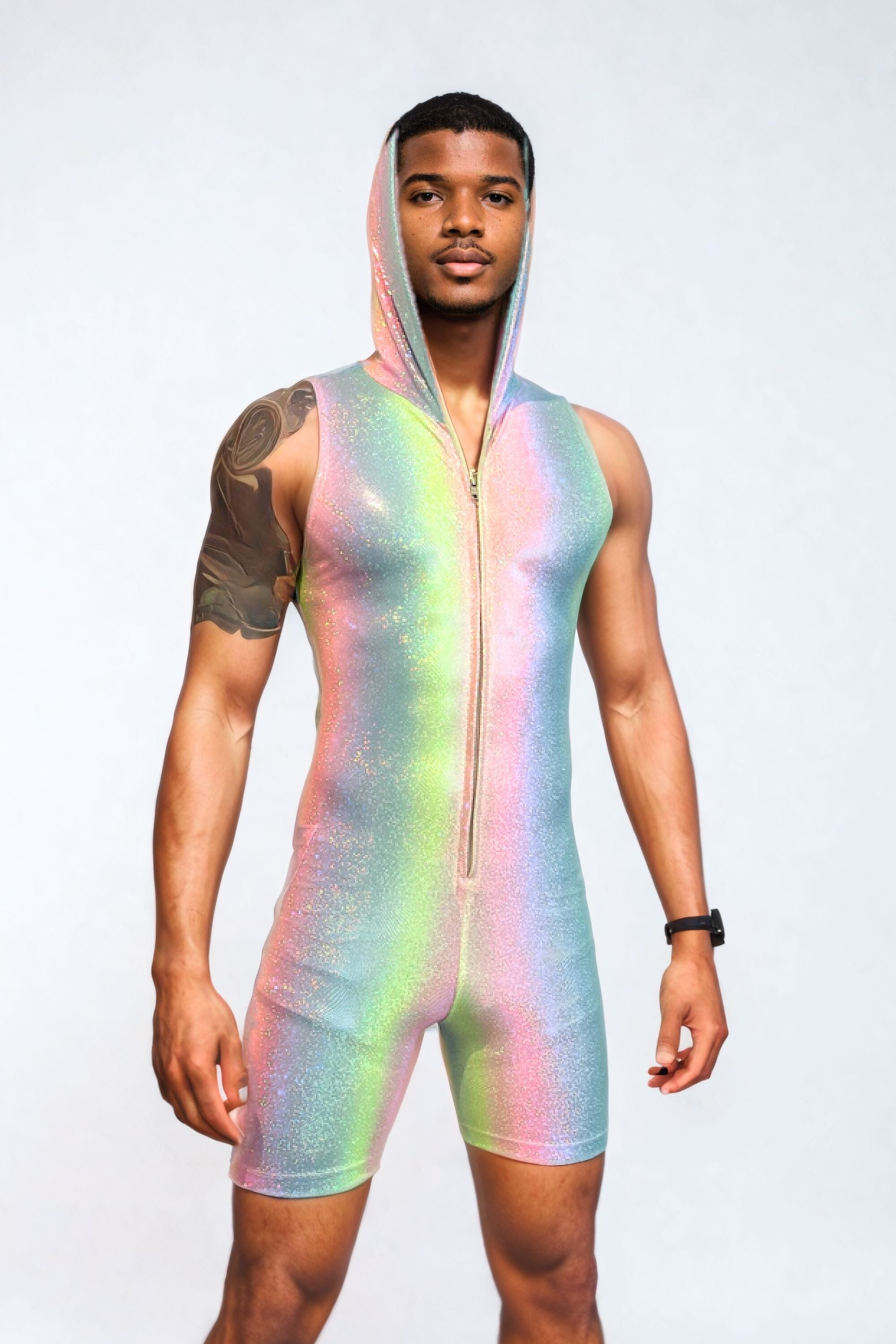 Strider Mens Sleeveless Holo Festival Jumpsuit | 13 Colors Mens Jumpsuits SEA DRAGON STUDIO