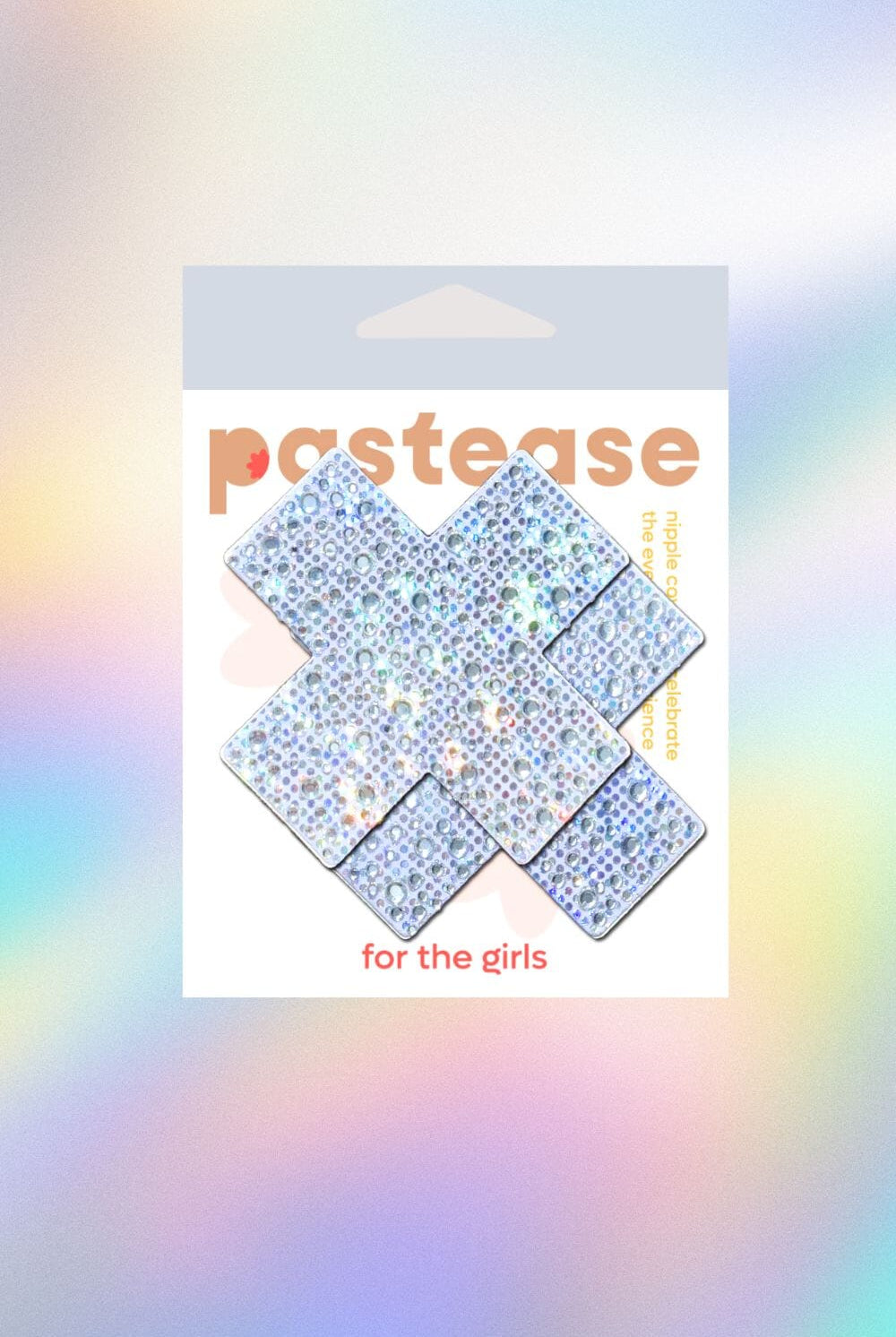 Luxury Jeweled Crystal Silver Cross Nipple Pasties by Pastease Pasties PASTEASE