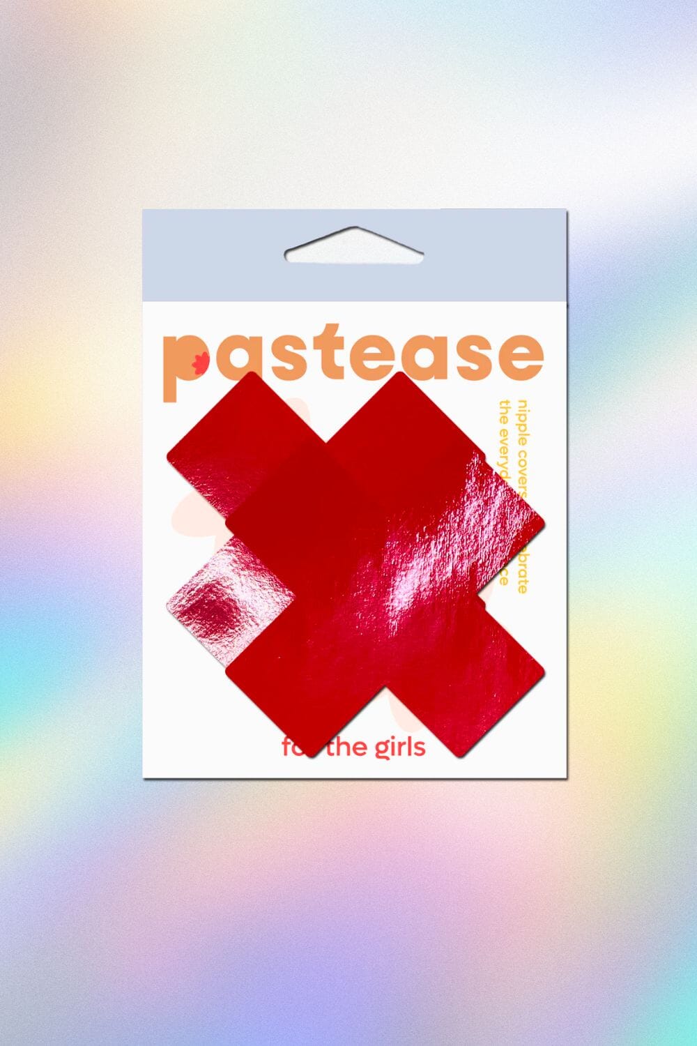 Red Patent Leather Vinyl Cross Nipple Pasties by Pastease® Pasties PASTEASE