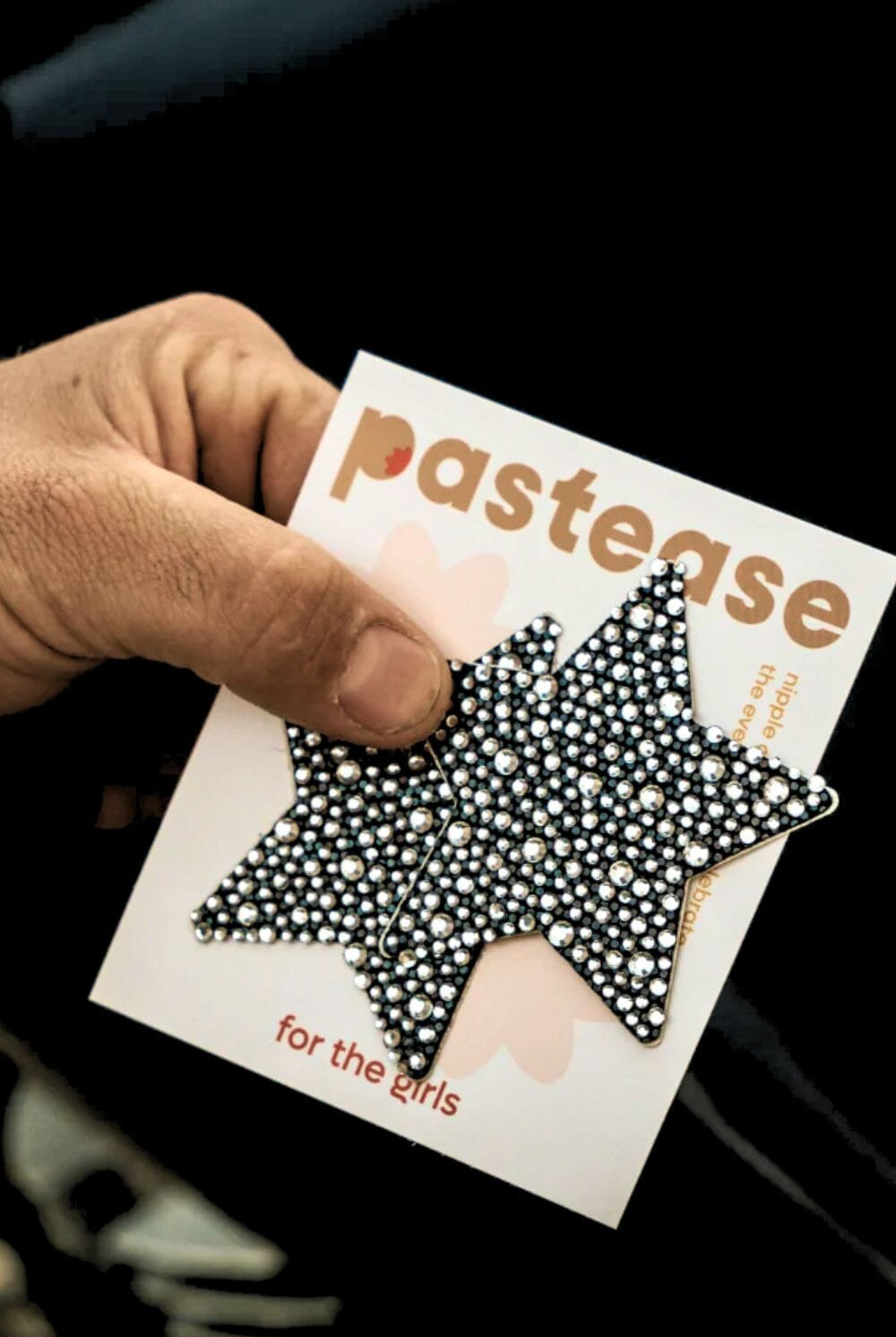 Luxury Jeweled Black Crystal Star Nipple Pasties by Pastease Pasties PASTEASE