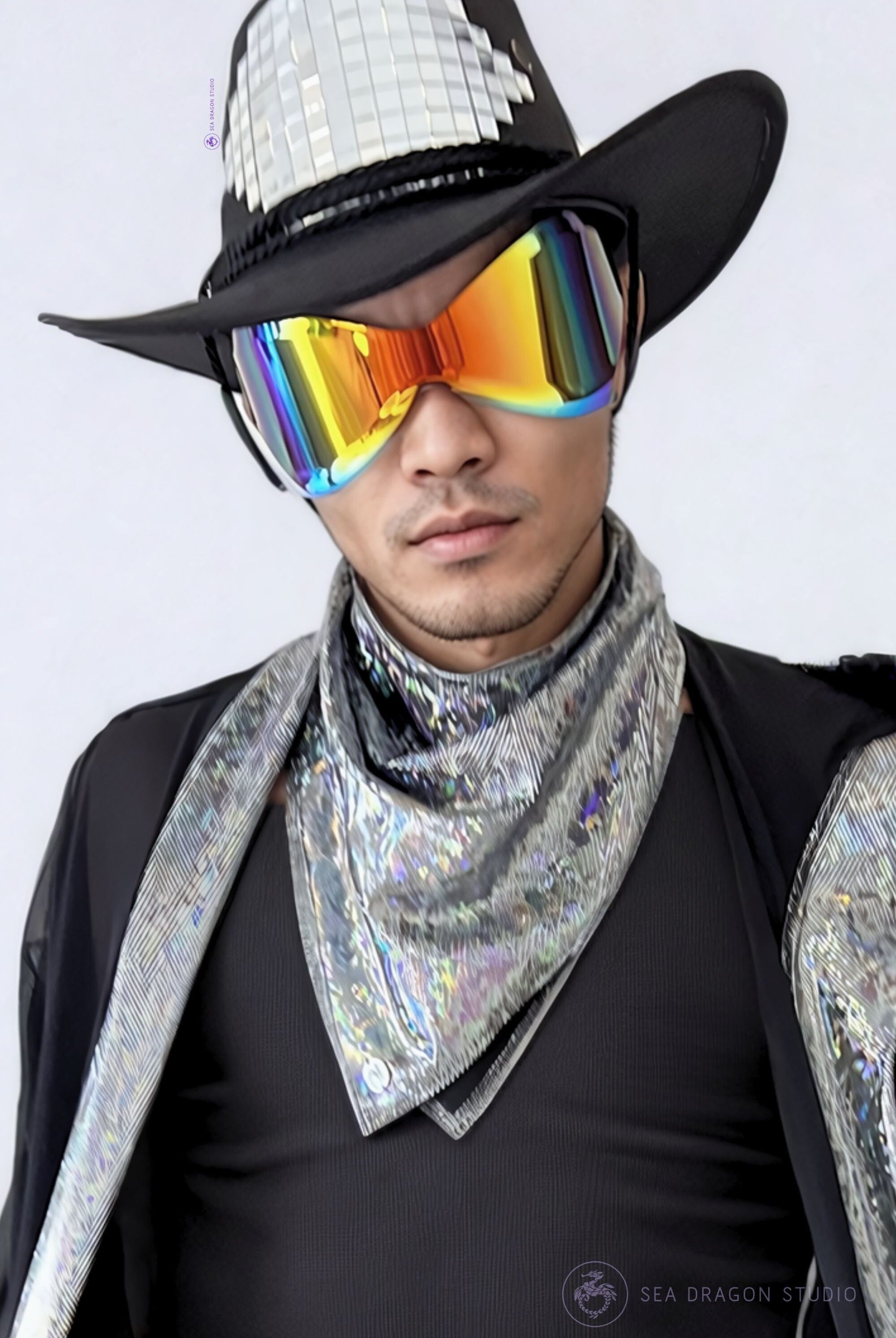 Holographic Festival Bandana | 13 Colors Accessories Other SEA DRAGON STUDIO Disco Brawl (Silver)