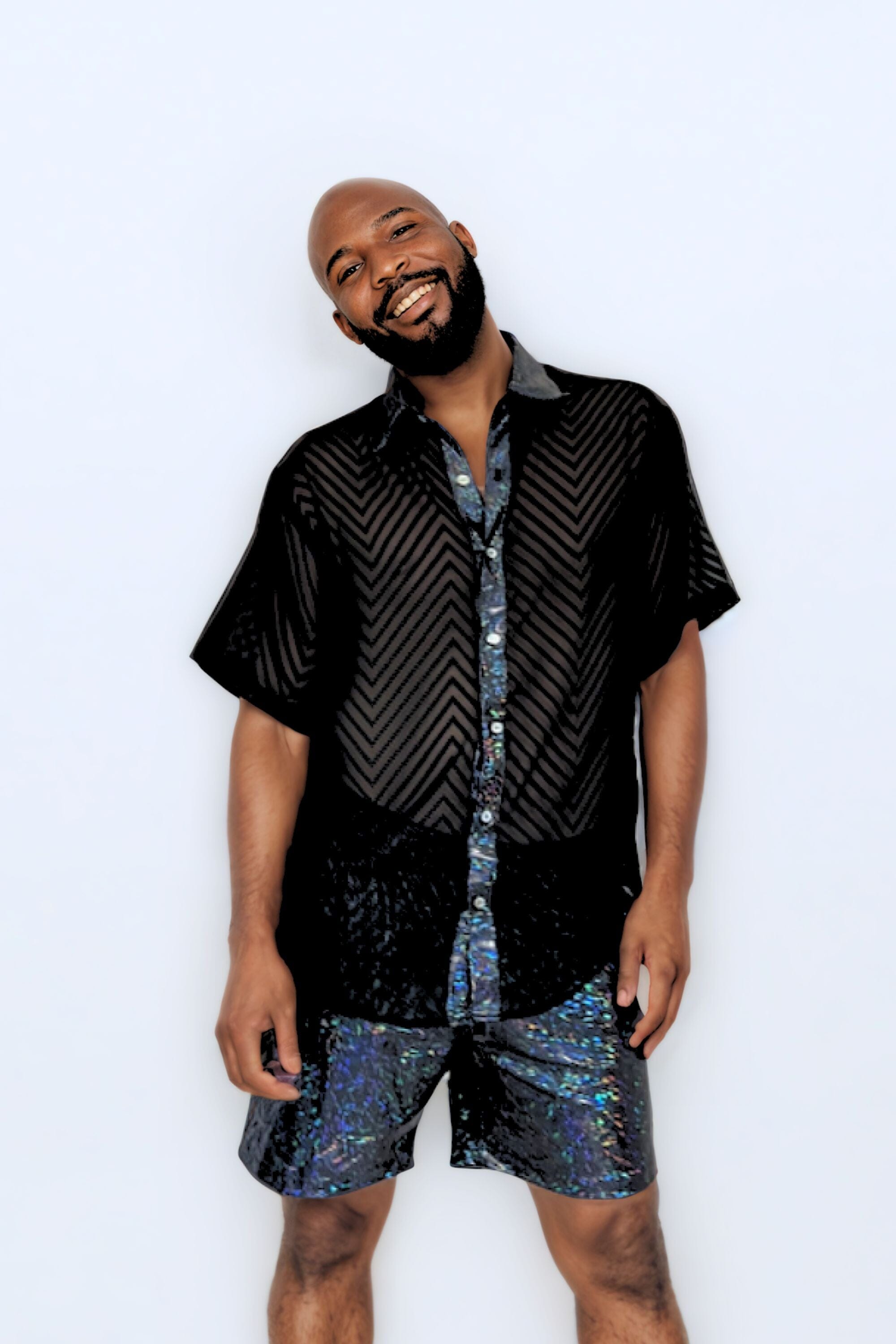 Mirage Translucent Short Sleeve Shirt Mens Tops SEA DRAGON STUDIO