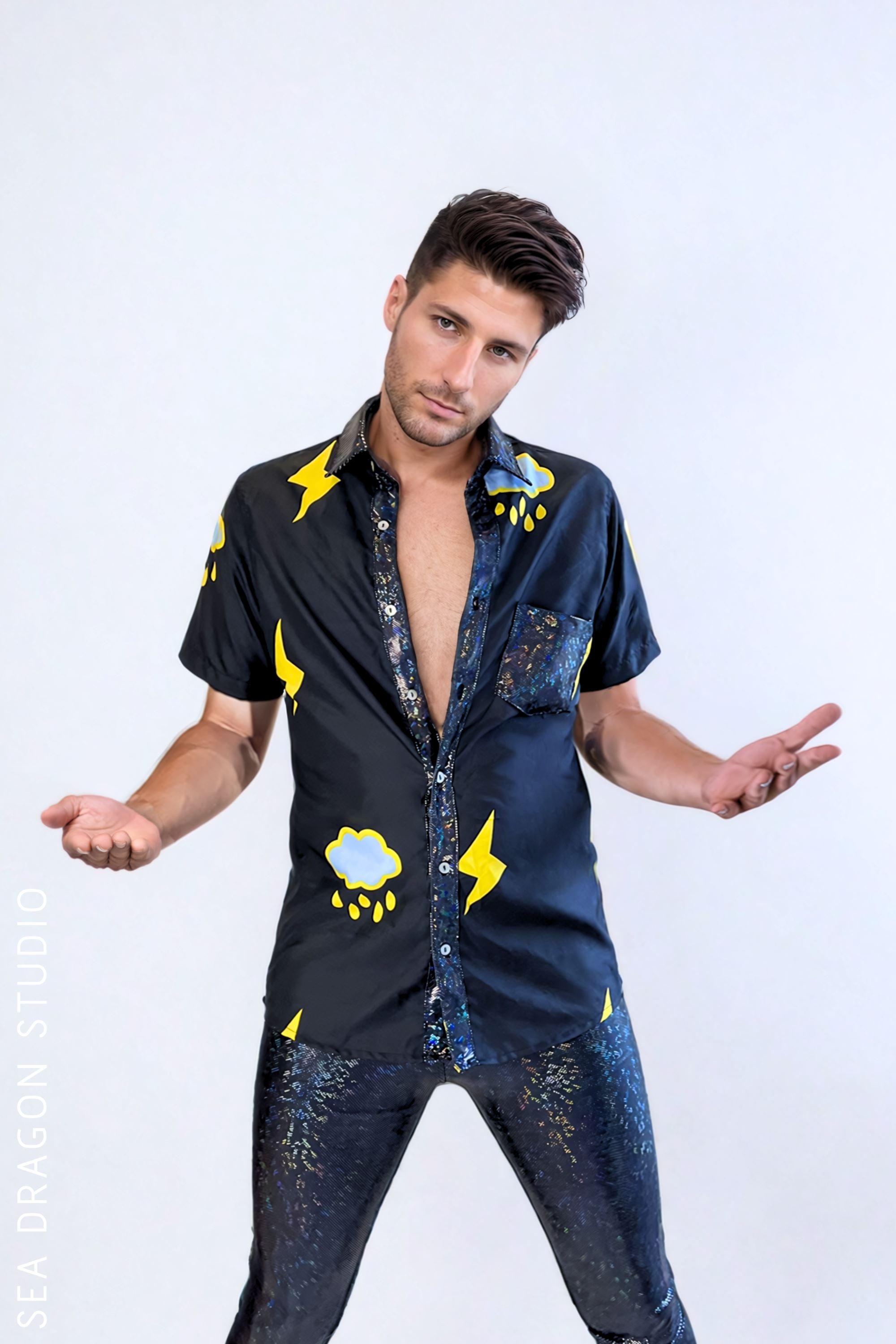 Storm Chaser Short Sleeve Shirt Mens Tops SEA DRAGON STUDIO