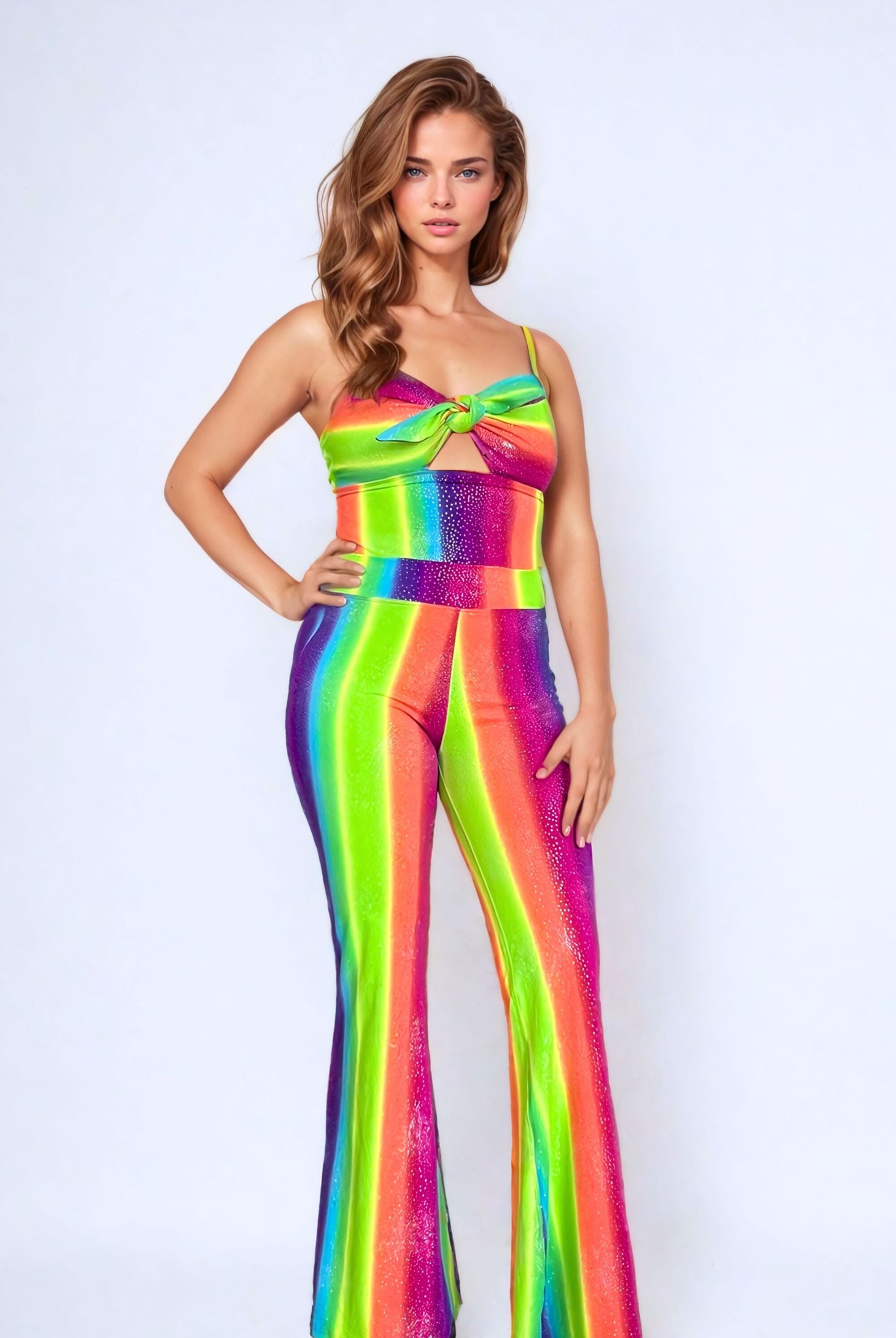 Prism Power Pride Holographic Flares Womens Bottoms SEA DRAGON STUDIO XSMALL