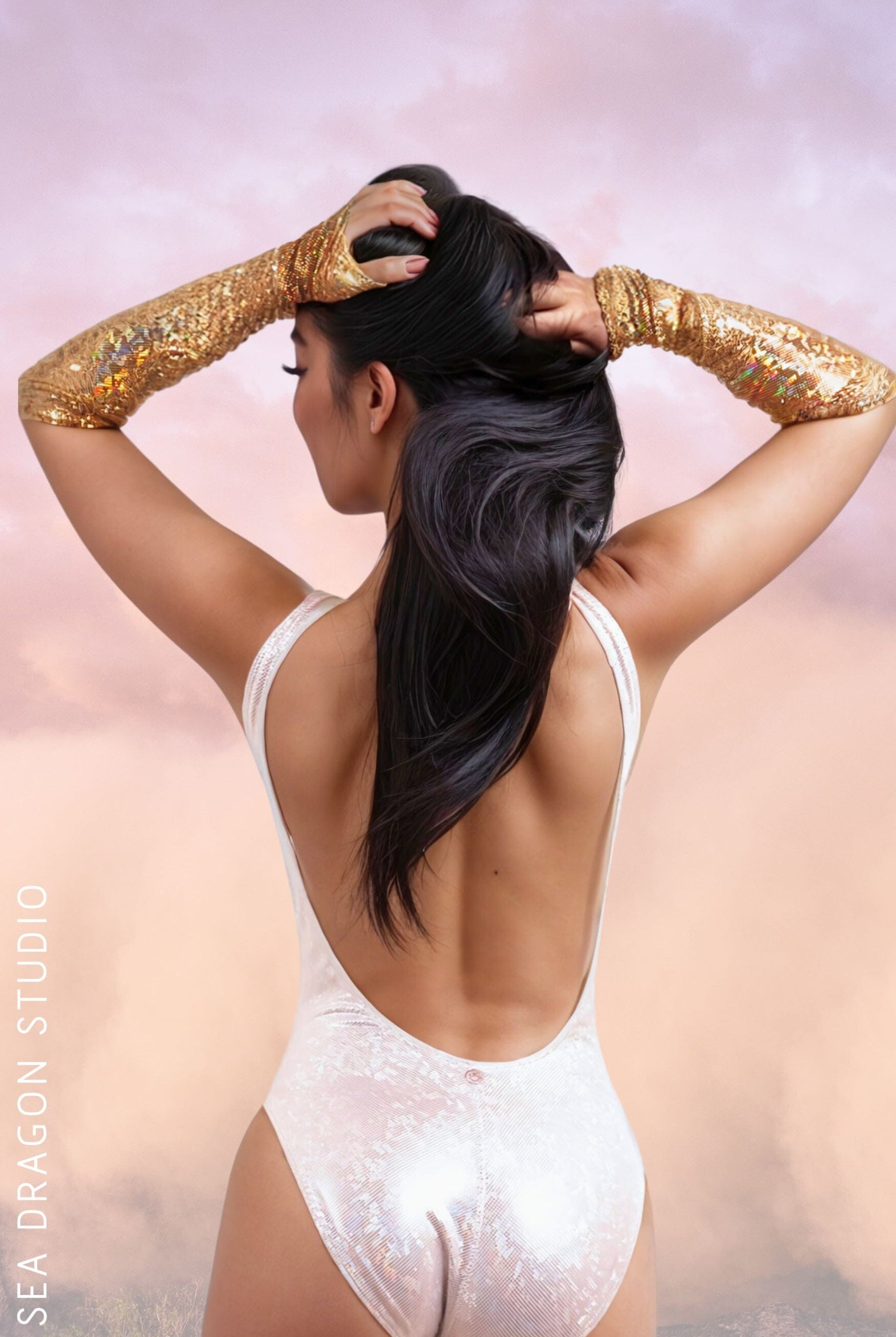 Holographic High Cut Retro Bodysuit | 13 Colors Womens Bodysuits SEA DRAGON STUDIO