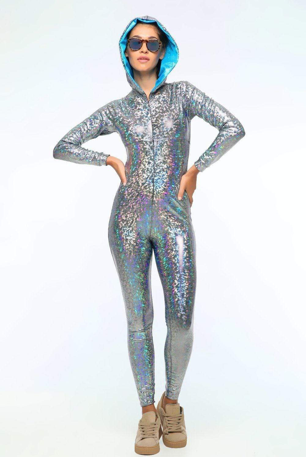 Holographic Jumpsuit - Women's Jumpsuits From Sea Dragon Studio Festival & Rave Outfit Collection