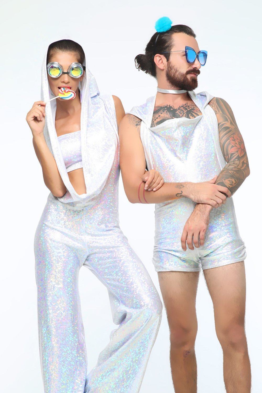 Mens Holographic Playsuit | 13 Colors - Mens Jumpsuits