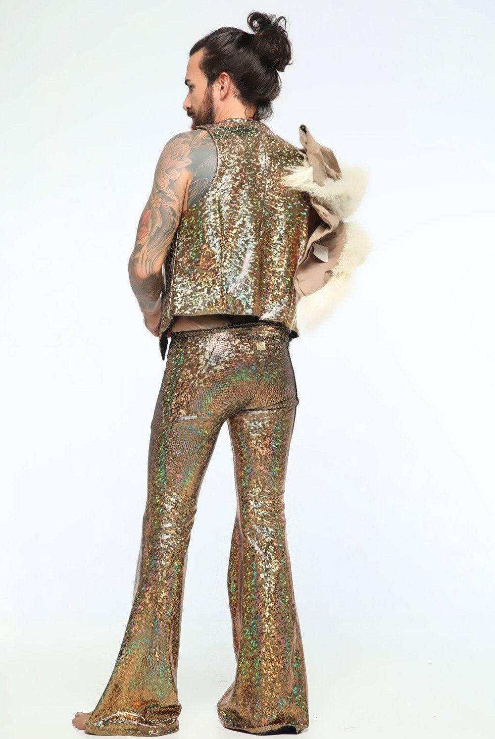 Mens Holographic Flares - Men's Bottoms From Sea Dragon Studio Festival & Rave Gear Collection