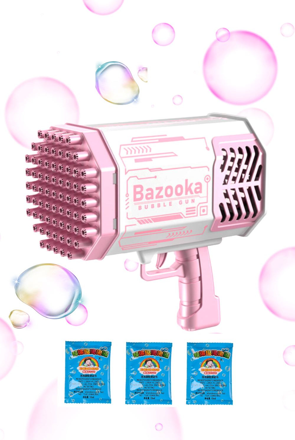 Bubble Bazooka Mega Bubble Gun Accessories Other Sea Dragon Studio Pink Gun