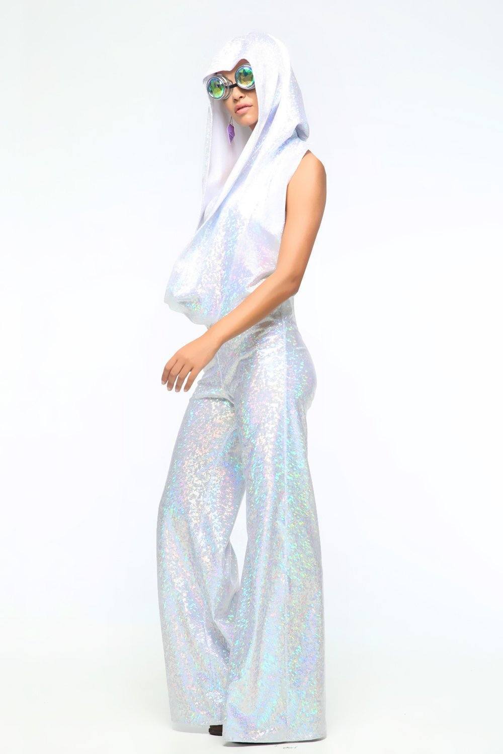 Holographic Disco Jumpsuit - Women's Jumpsuit From Sea Dragon Studio Festival & Rave Outfits Collection