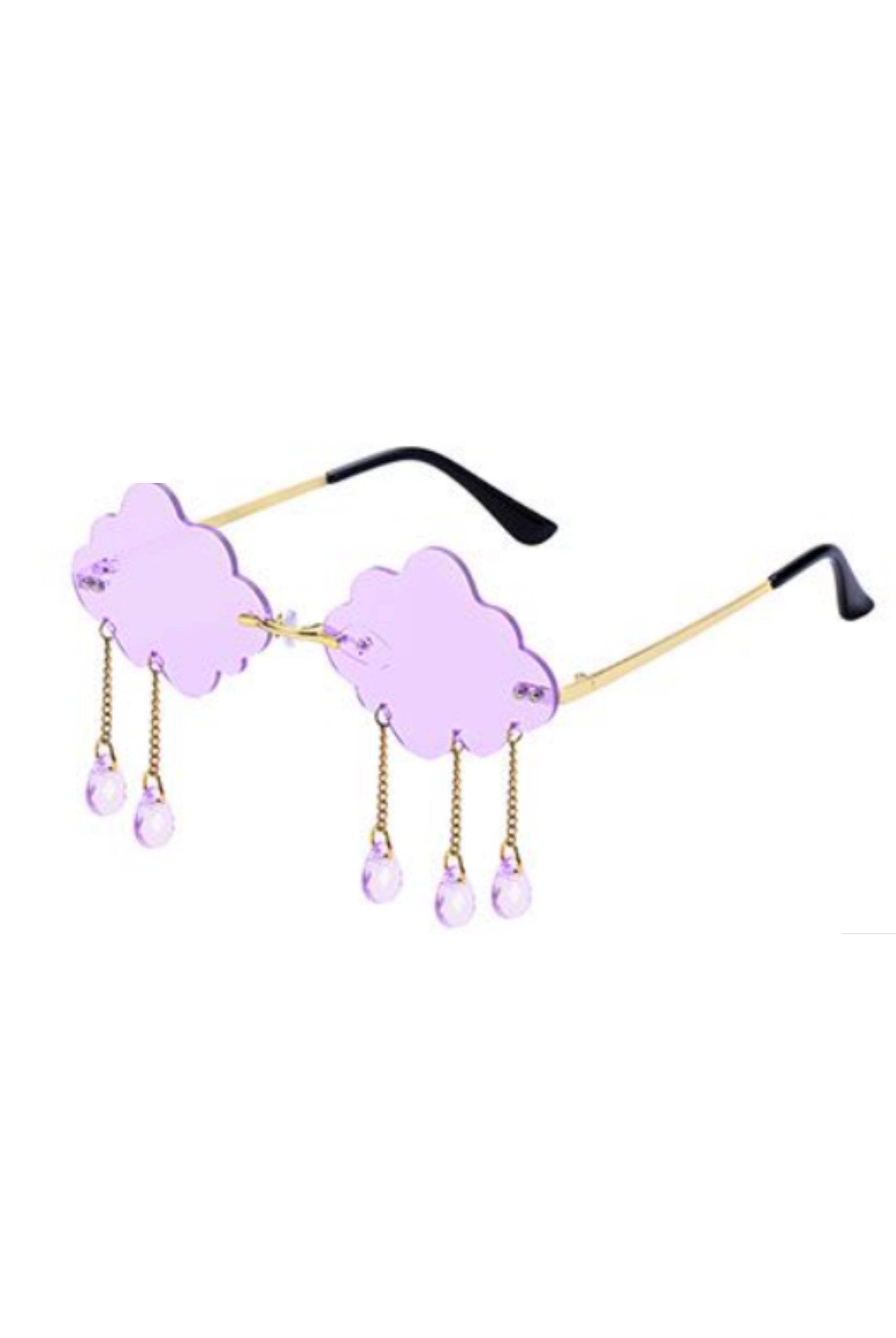 Cloudy Judgement Dangling Raincloud Sunglasses Eyewear SEA DRAGON STUDIO Purple