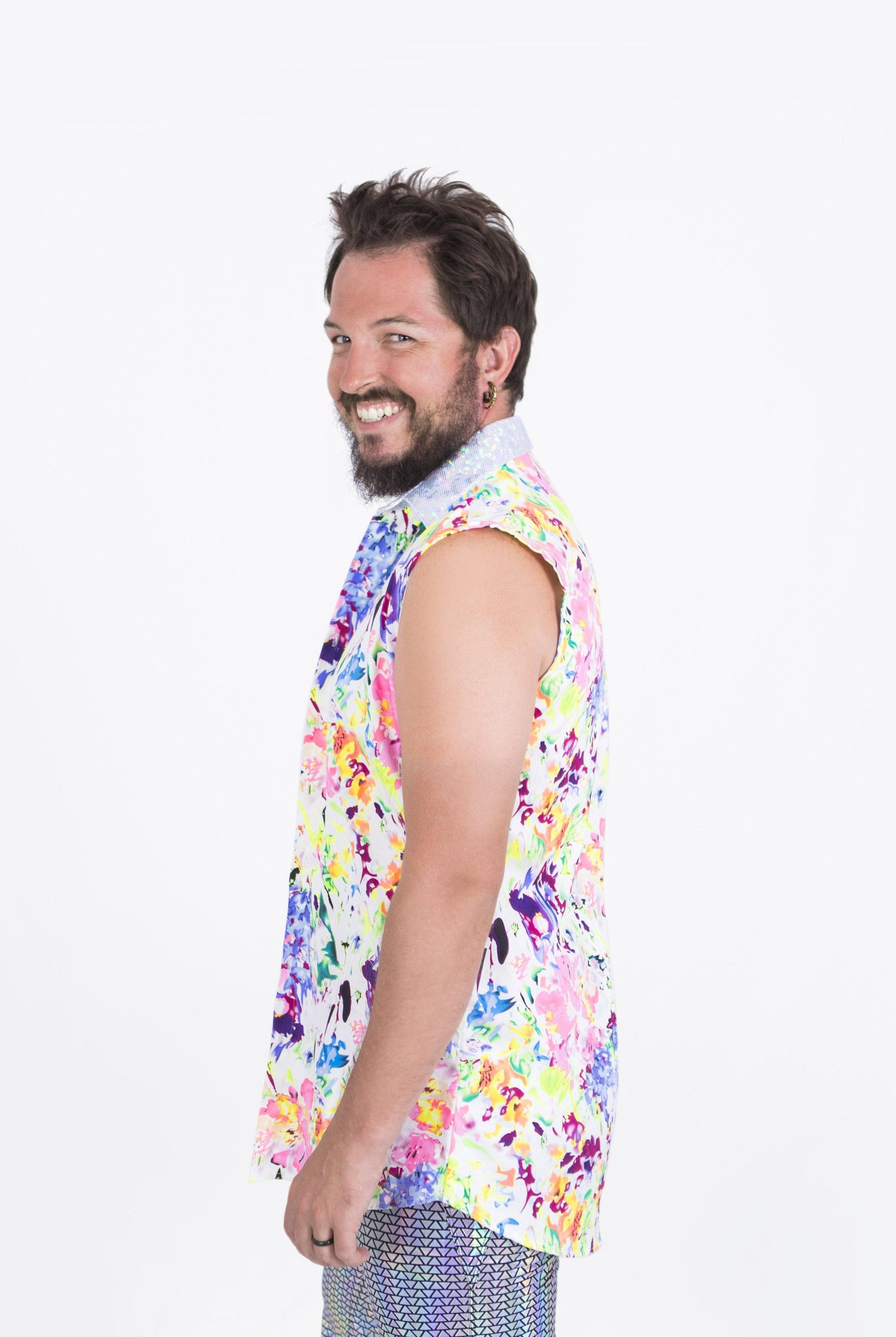 Mens Neon Garden Shirt Mens Tops SEA DRAGON STUDIO