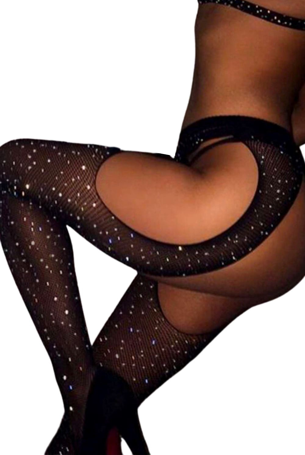 Crystal Cut-Out Fishnet Stockings | 4 Colors Accessories Other SEA DRAGON STUDIO