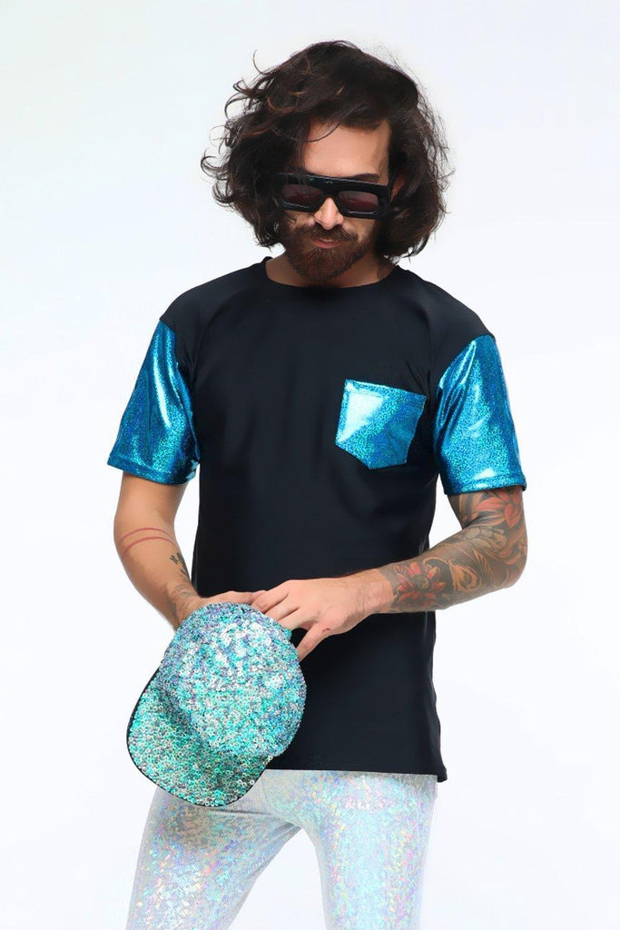 Mens Holographic Festival Tee - Men's Tops From Sea Dragon Studio Festival & Rave Clothing Collection
