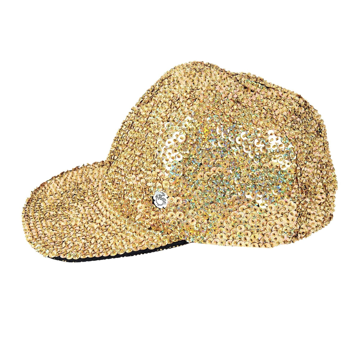 ML STUDIO PLEATED & SEQUIN HAT Holographic Sequin Hat | Gold – Sea Dragon Studio main image 3