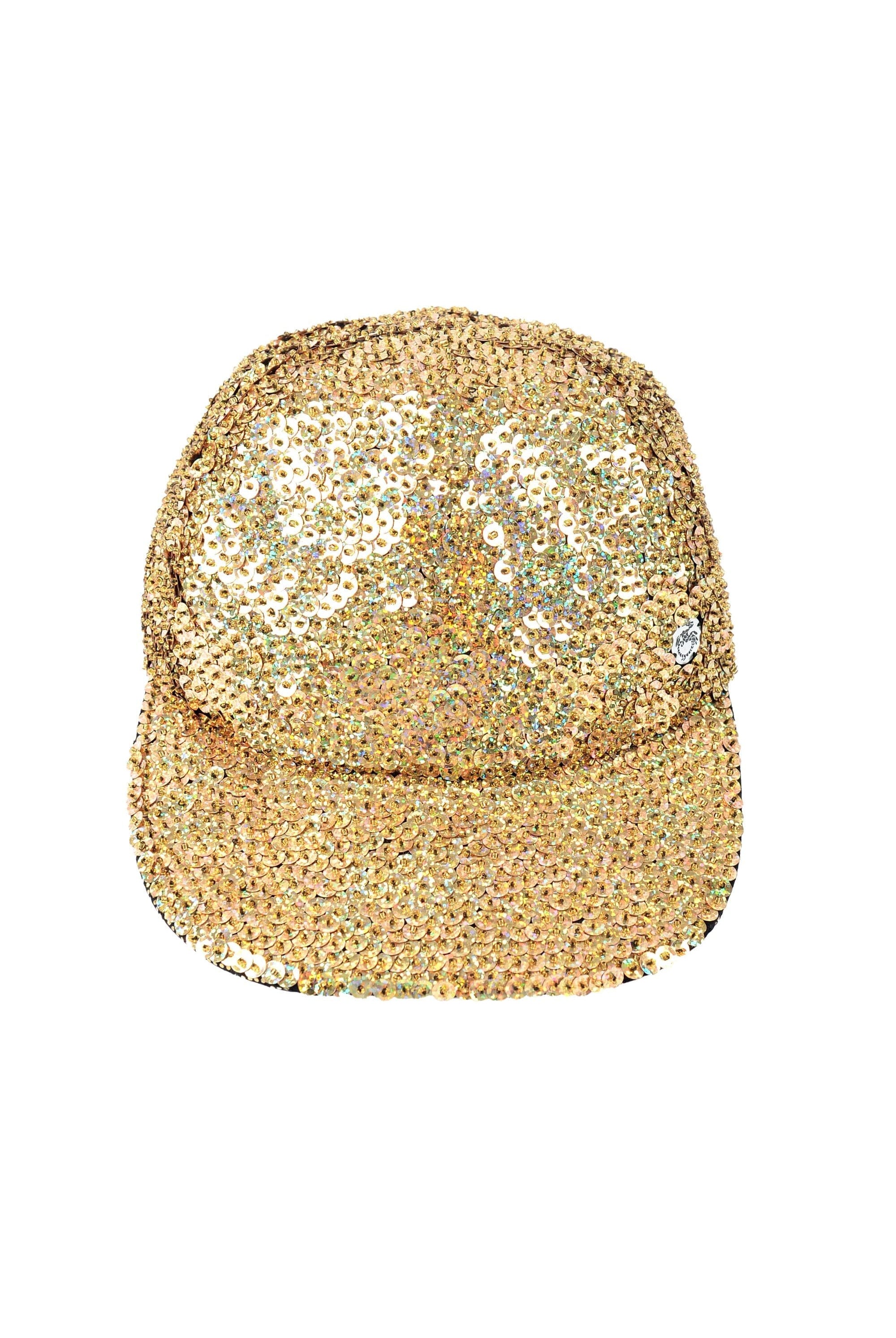 Holographic Sequin Hat | Gold Headwear SEA DRAGON STUDIO