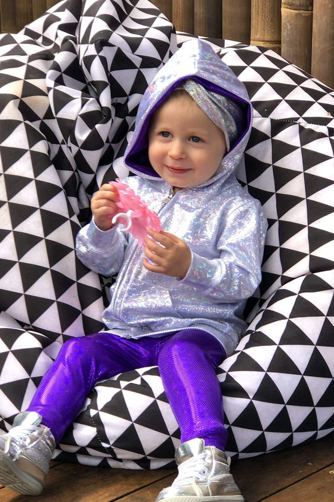 Kids Holographic Leggings - Kid's Bottoms From Sea Dragon Studio Festival & Rave Clothing Collection