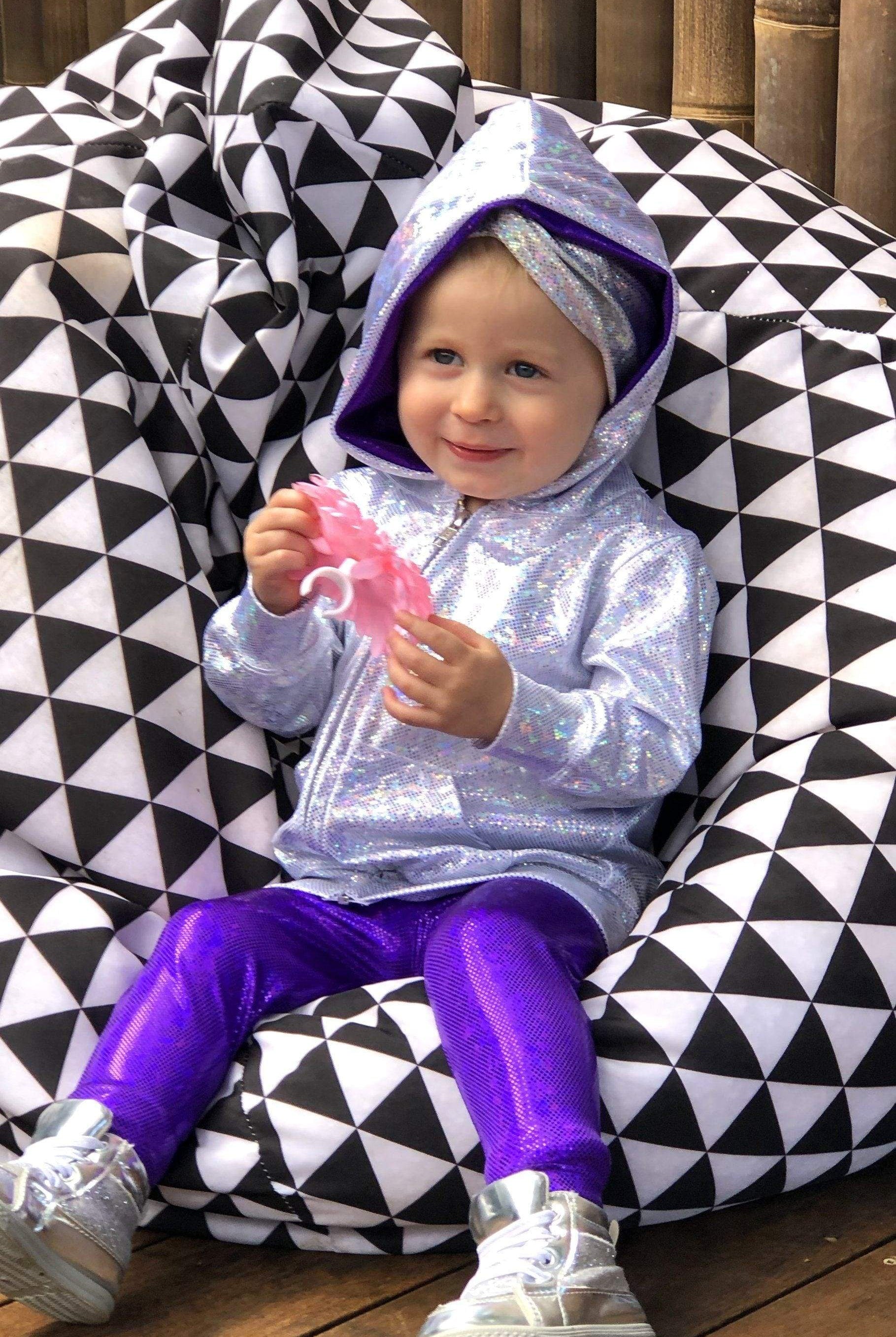 Kids Holographic Hoodie - Kid's Tops From Sea Dragon Studio Festival & Rave Outfit Collection