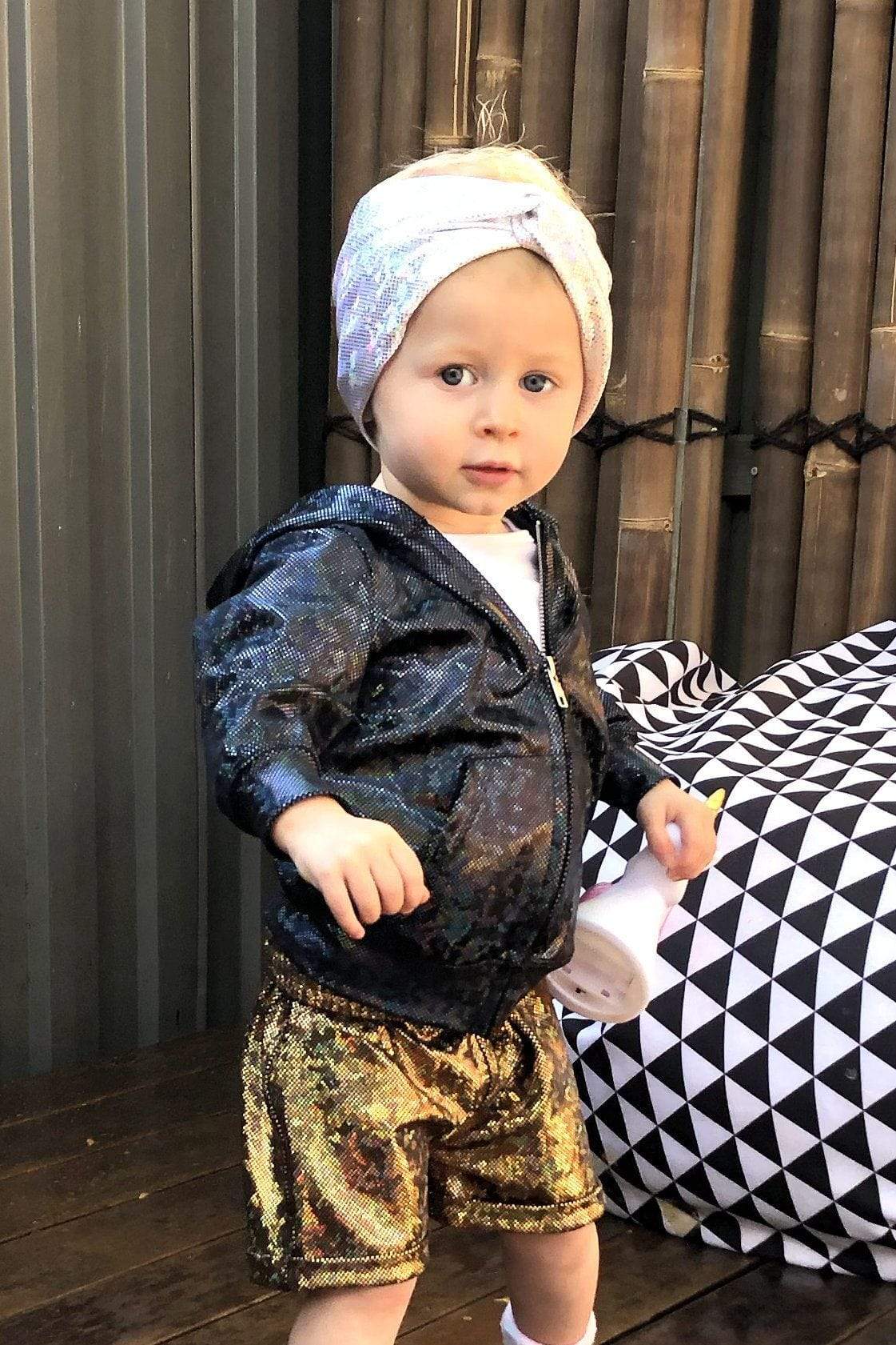 Kids Holographic Hoodie - Kid's Tops From Sea Dragon Studio Festival & Rave Clothing Collection