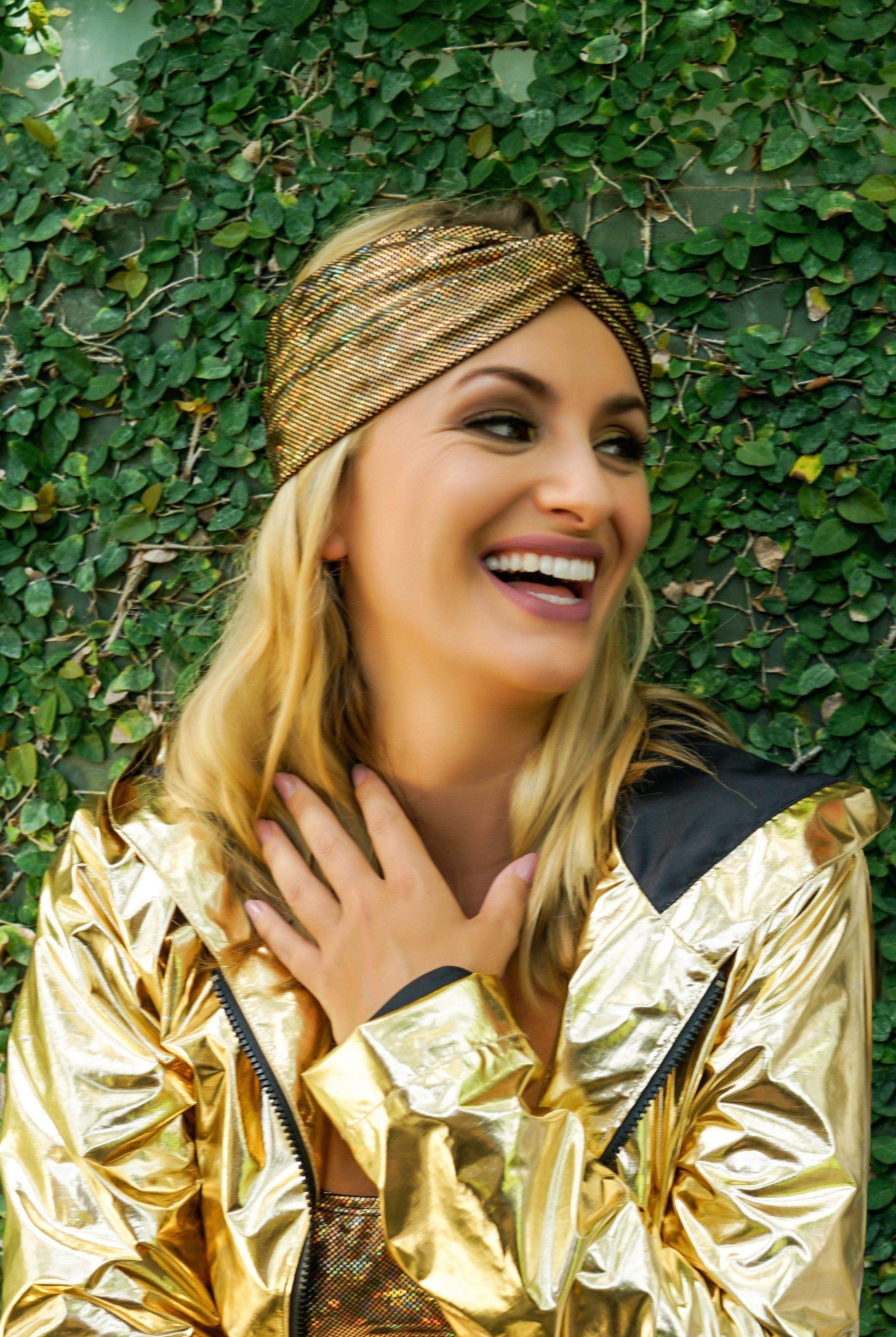 Holographic Turban Headband | 13 Colors Headwear SEA DRAGON STUDIO