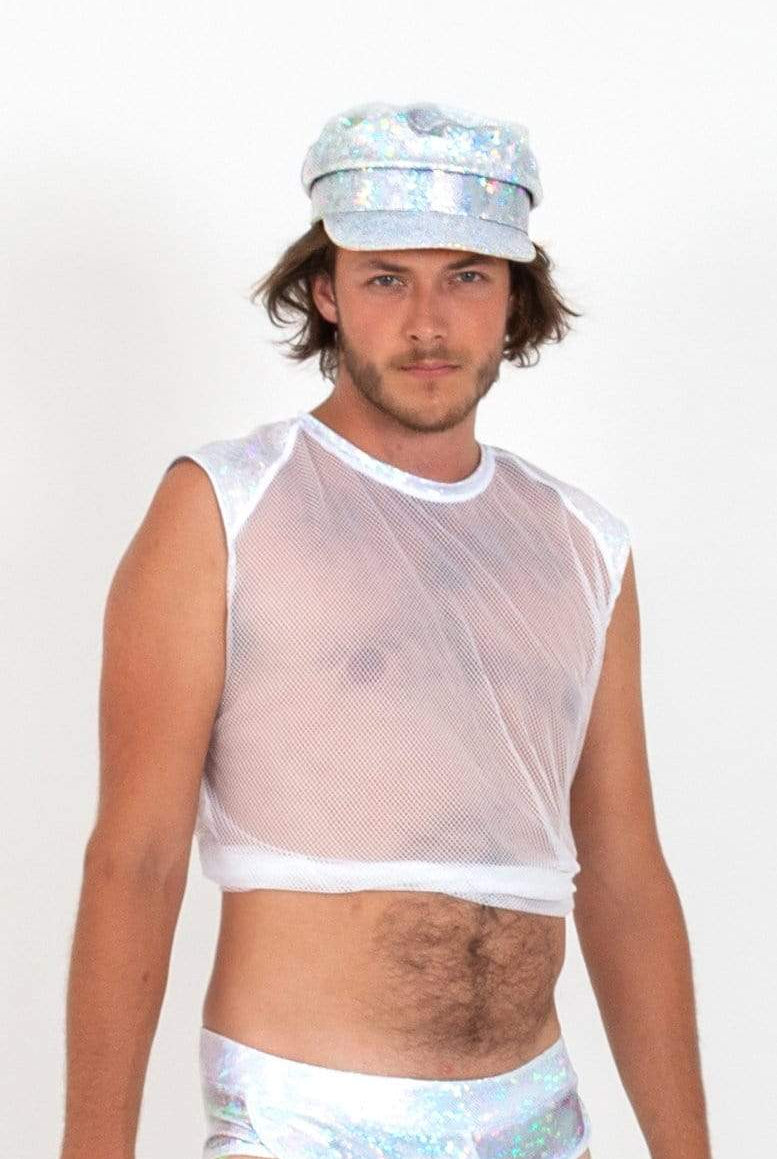Mens Mesh Tshirt | 13 Colors Mens Tops SEA DRAGON STUDIO XSMALL Playa White