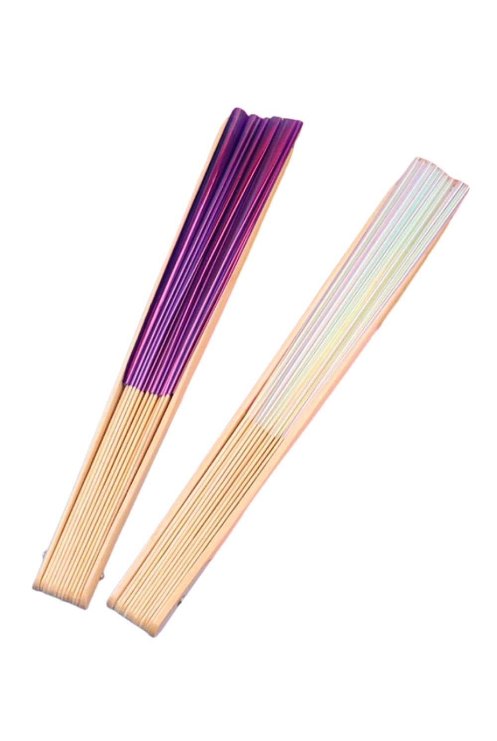 Iridescent Glam XL Hand Fan | 2 Colors Accessories Other Sea Dragon Studio