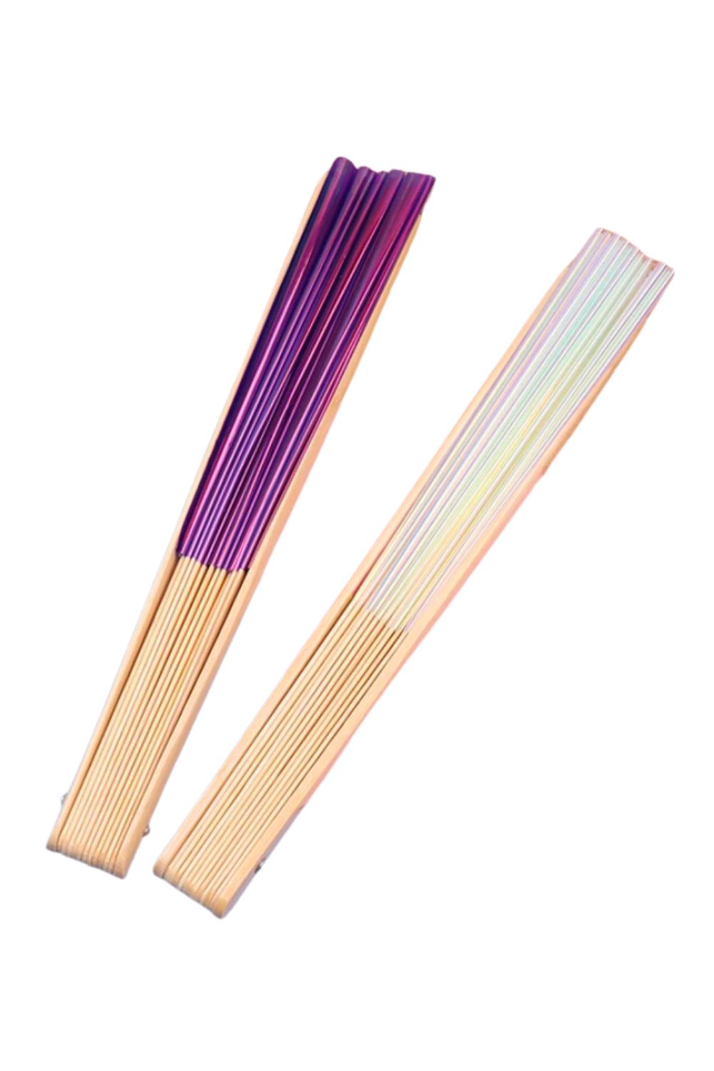 Iridescent Glam XL Hand Fan | 2 Colors Accessories Other Sea Dragon Studio