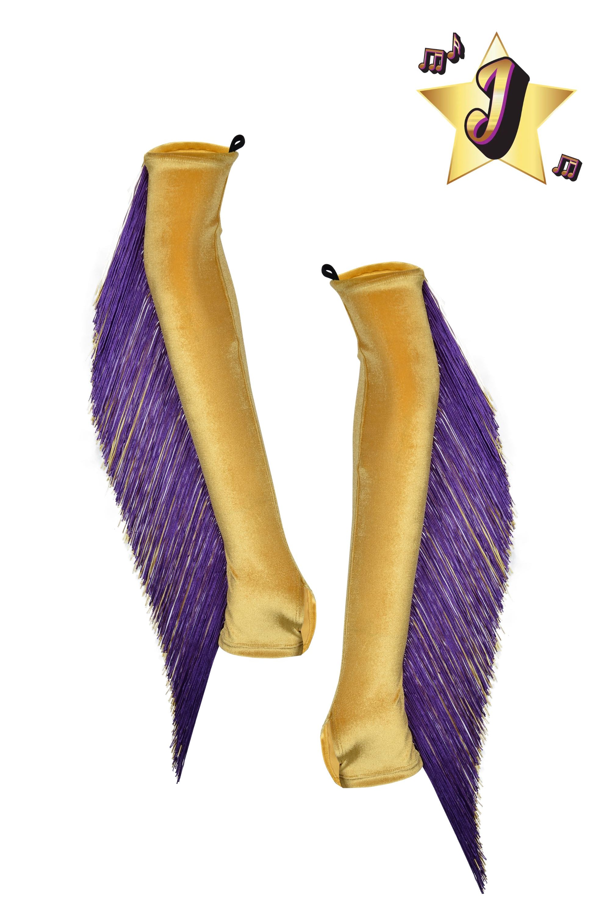 Jamettes Velvet Fringe Gloves Sea Dragon Studio