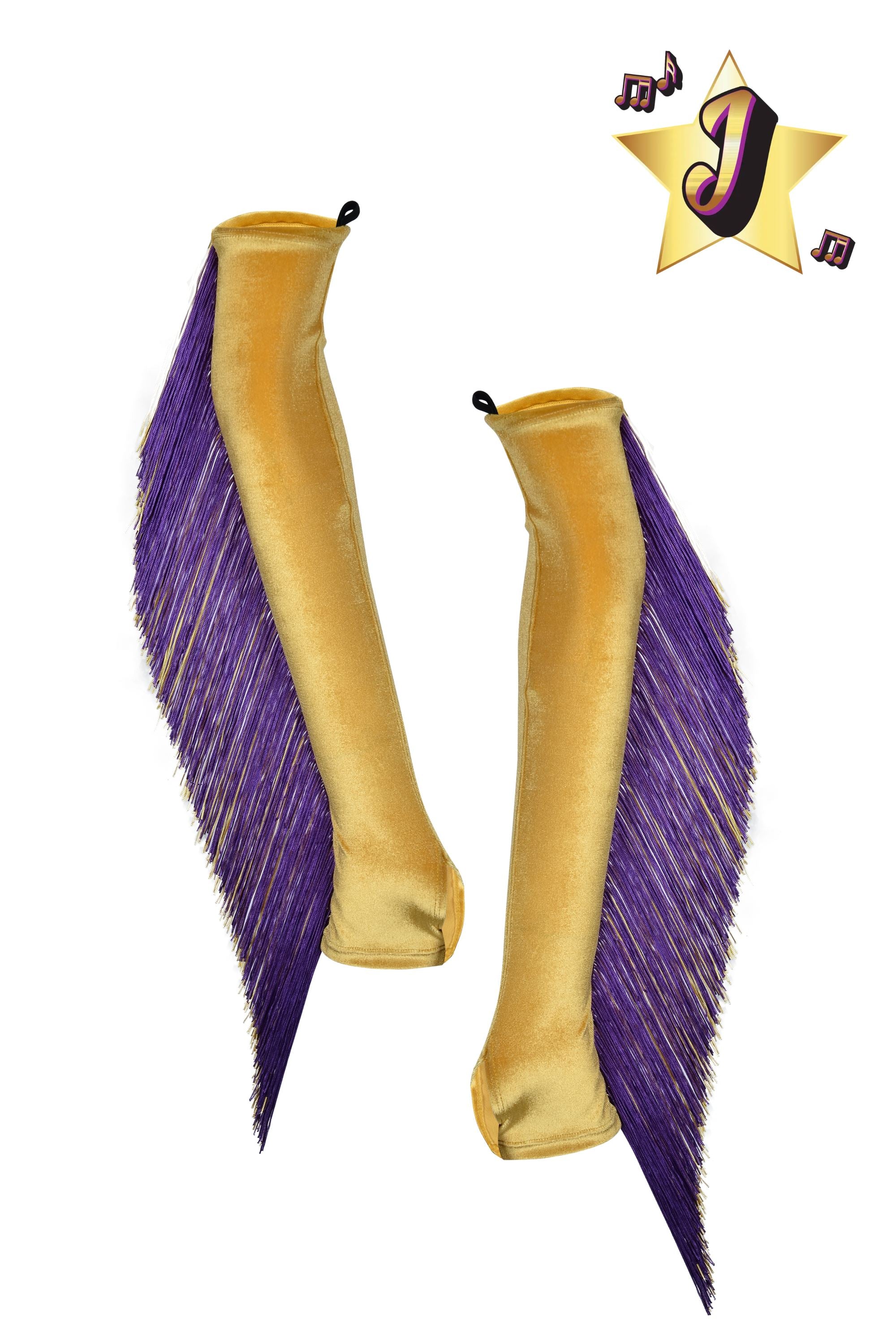 Jamettes Velvet Fringe Gloves Sea Dragon Studio