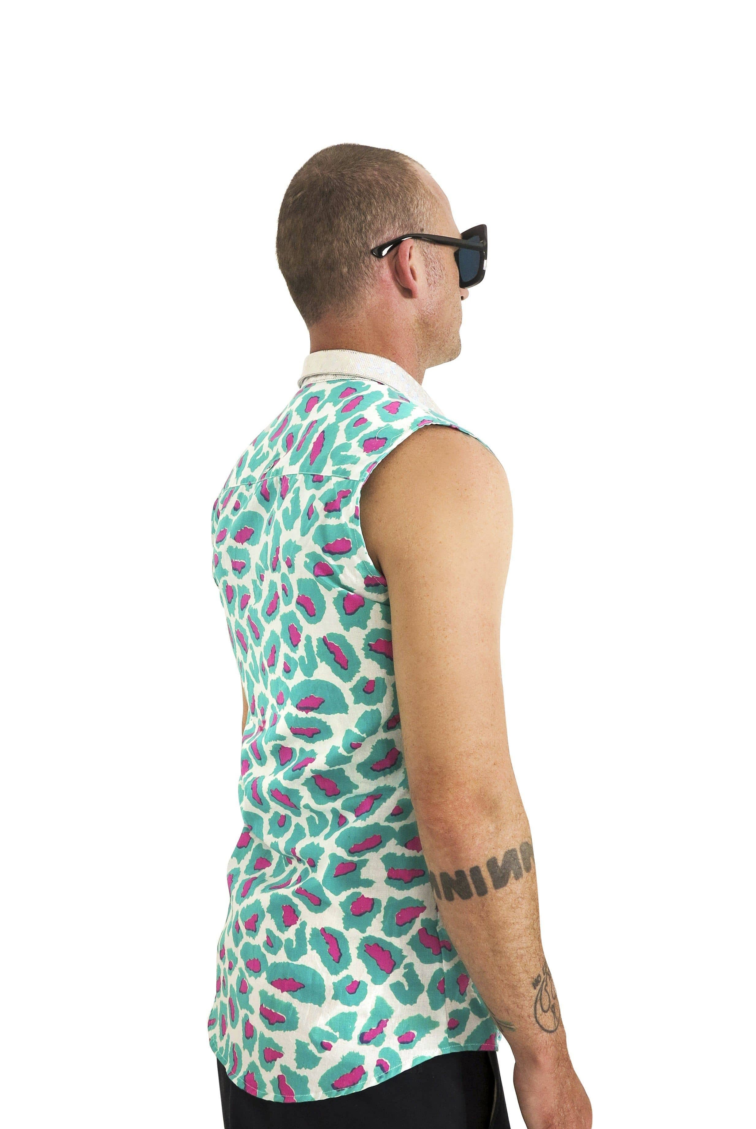 Mens Techno Leopard Shirt Mens Tops SEA DRAGON STUDIO