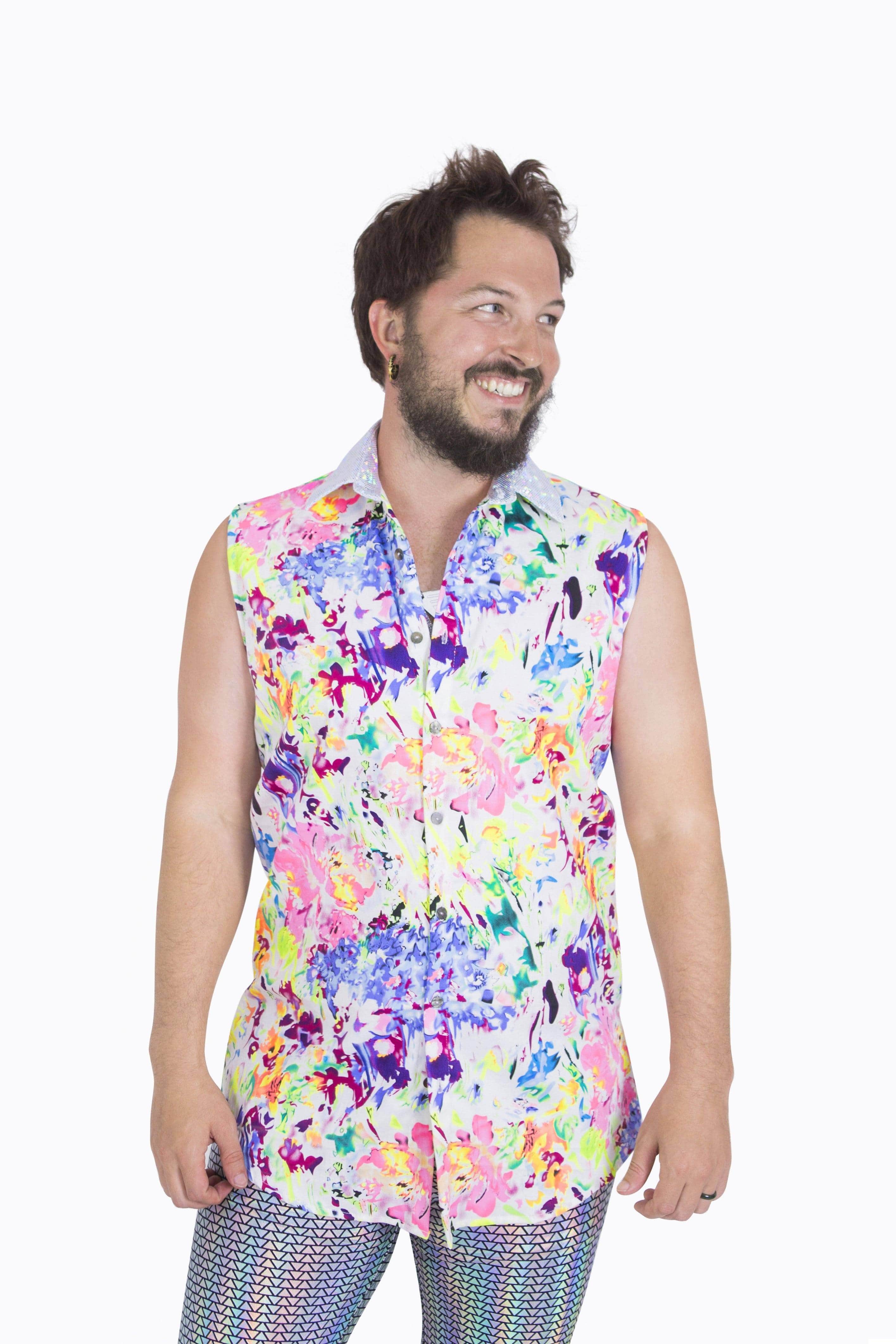 Mens Neon Garden Shirt Mens Tops SEA DRAGON STUDIO XSmall