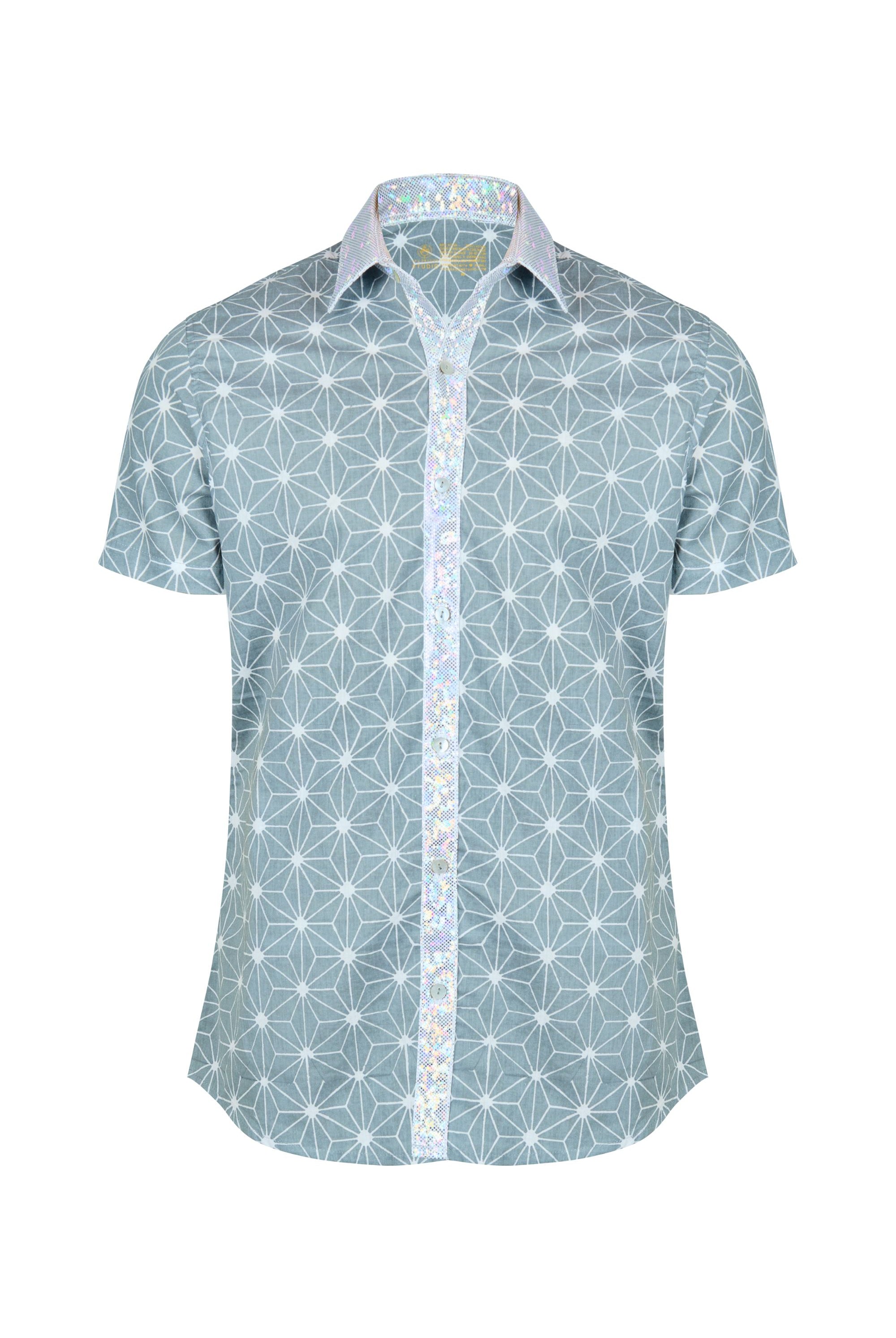 Starburst Short Sleeve Shirt Mens Tops SEA DRAGON STUDIO XSmall Dark Side