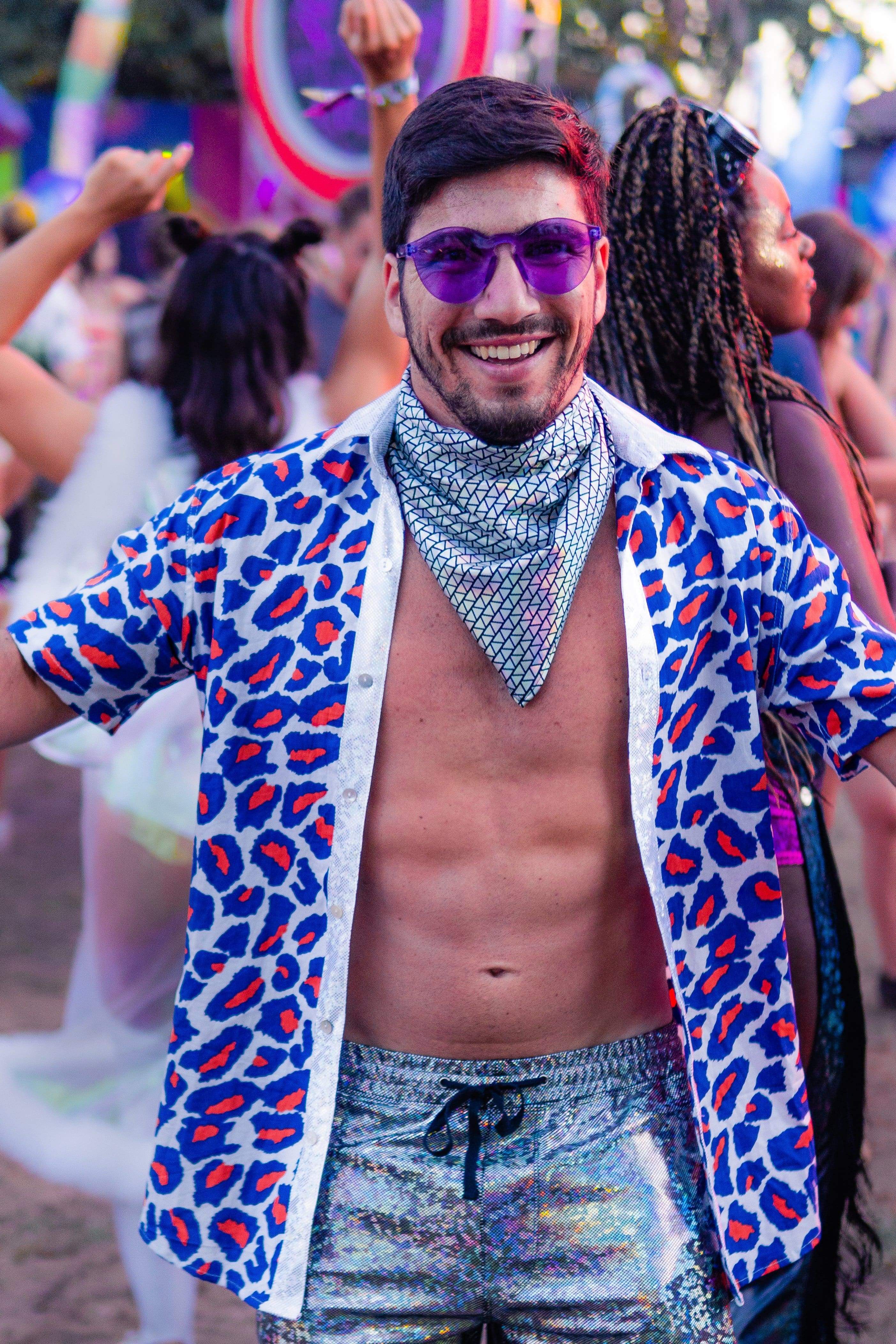 Party Panther Short Sleeve Shirt Mens Tops SEA DRAGON STUDIO XSmall