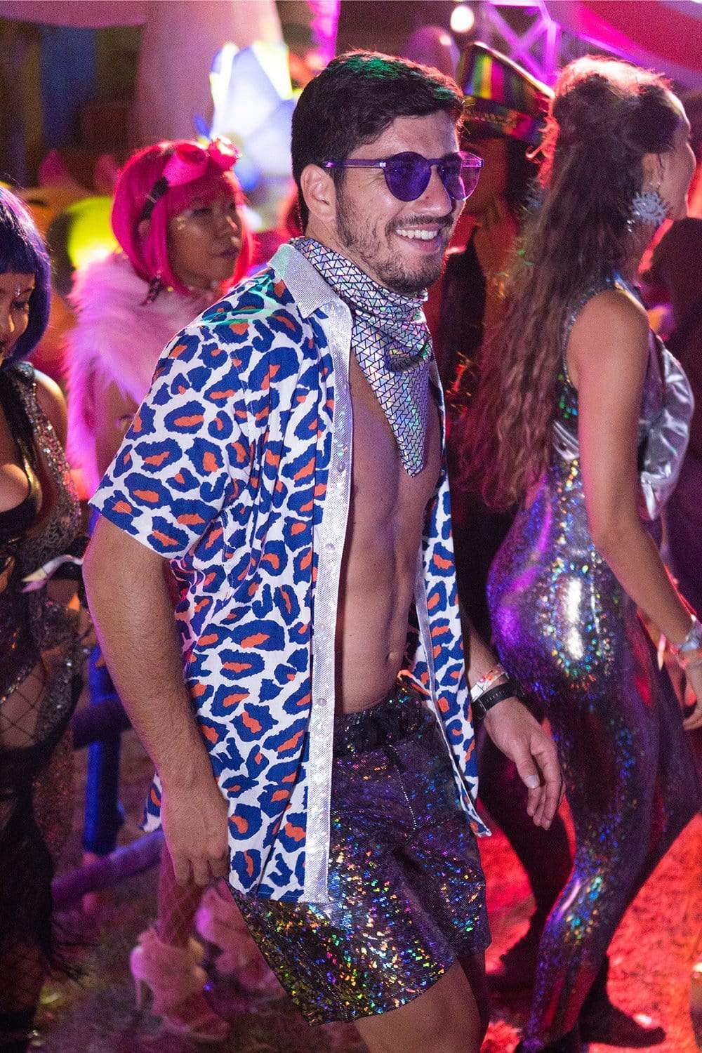 Party Panther Short Sleeve Shirt Mens Tops SEA DRAGON STUDIO