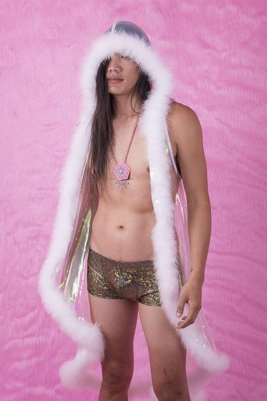 Mens Iridescent Festival Kimono Vest Mens Tops SEA DRAGON STUDIO