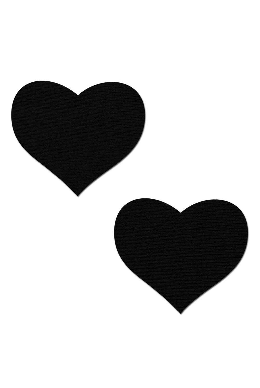 Sea Dragon Studio Classic Black Heart Nipple Pasties womens festival pasties — festival and rave wear, worn at festival.