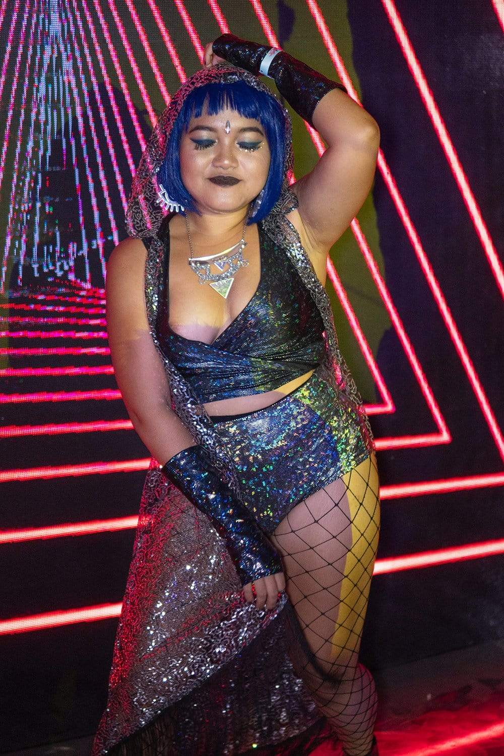 Fringed Sequin Kimono Vest | 5 Colors Womens Tops SEA DRAGON STUDIO Black Silver Sequin Black