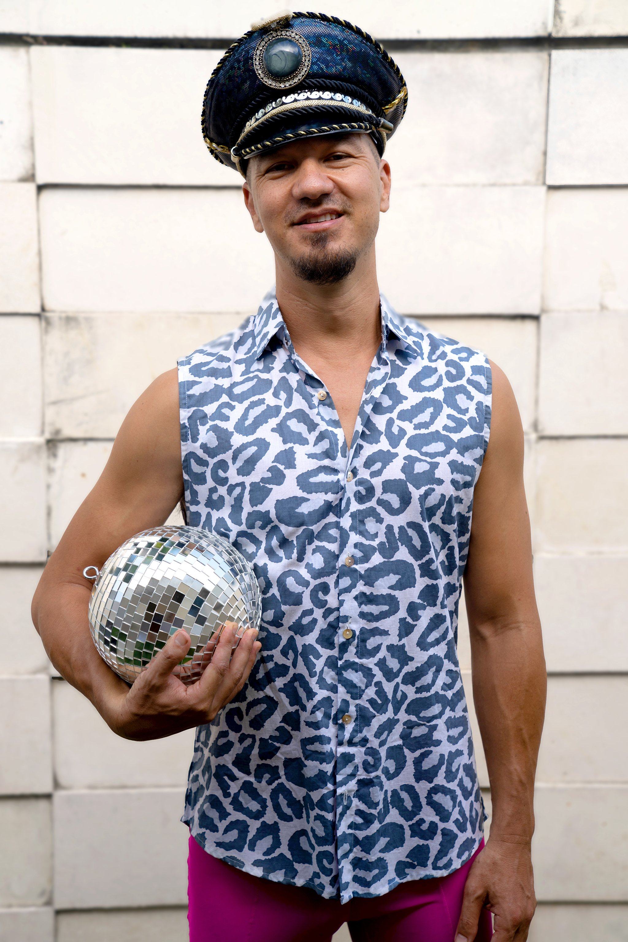 Dusty Leopard Sleeveless Button Down Shirt - Limited Edition Mens Tops SEA DRAGON STUDIO XSMALL