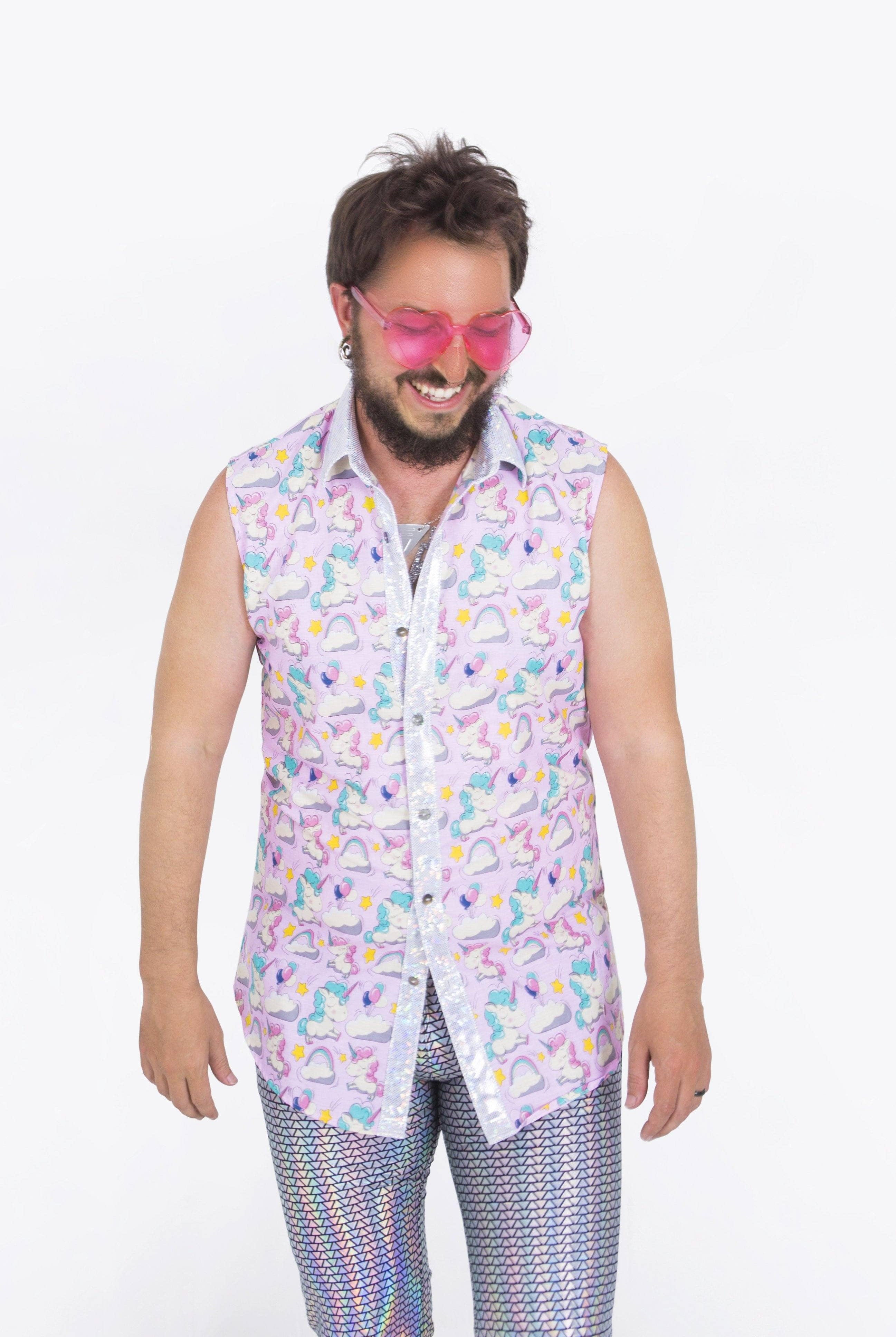 Mens Magical Unicorn Shirt Mens Tops SEA DRAGON STUDIO