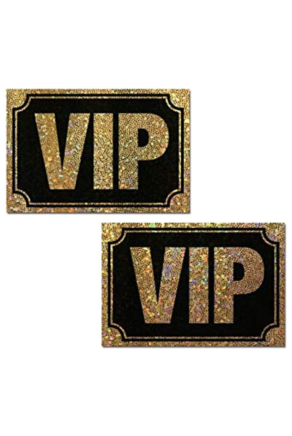 Sea Dragon Studio Black-Gold VIP Nipple Pasties womens festival pasties — festival and rave wear, worn at festival.