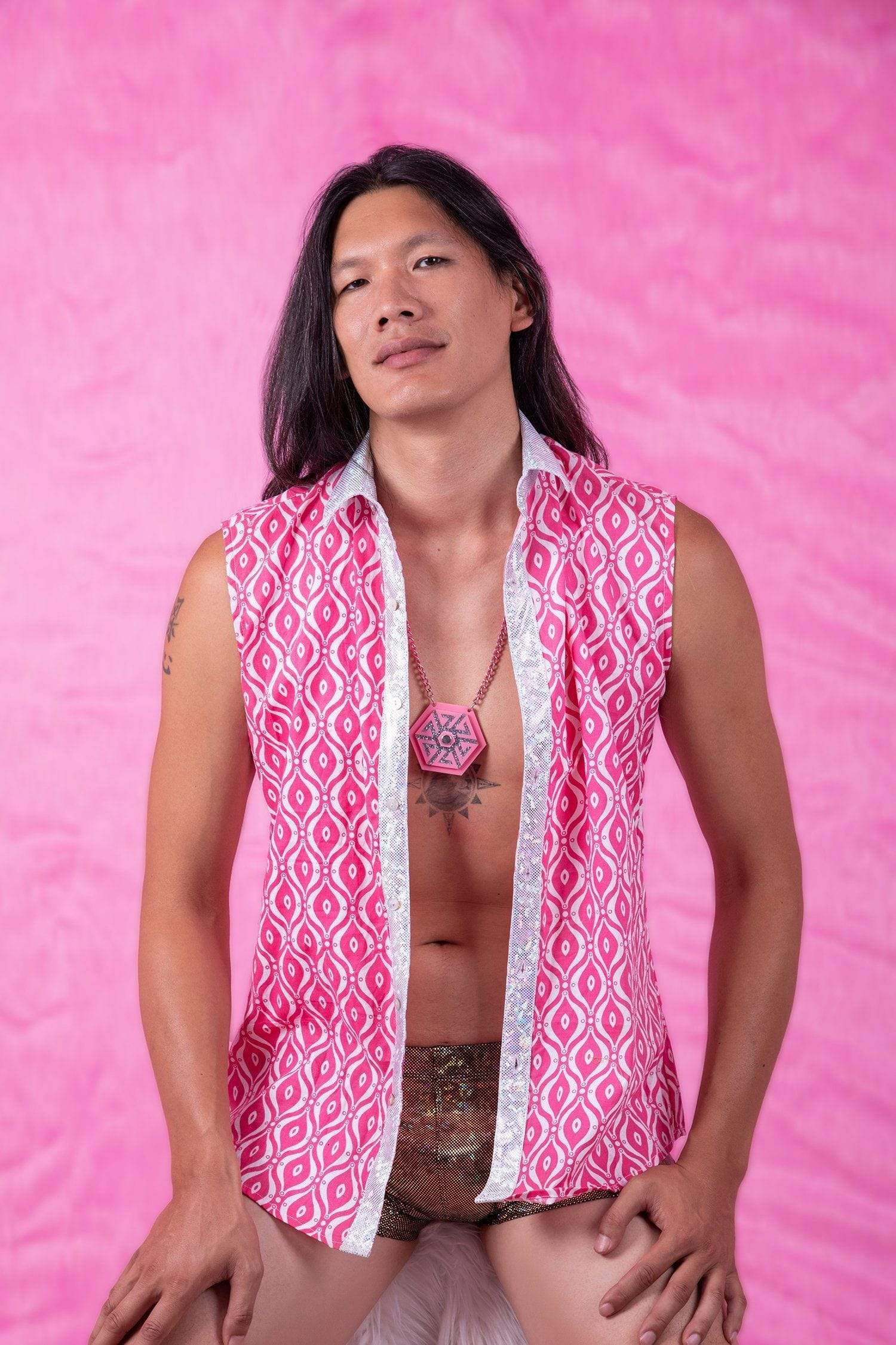 Mens Yoniverse Sleeveless Shirt Mens Tops SEA DRAGON STUDIO XSmall