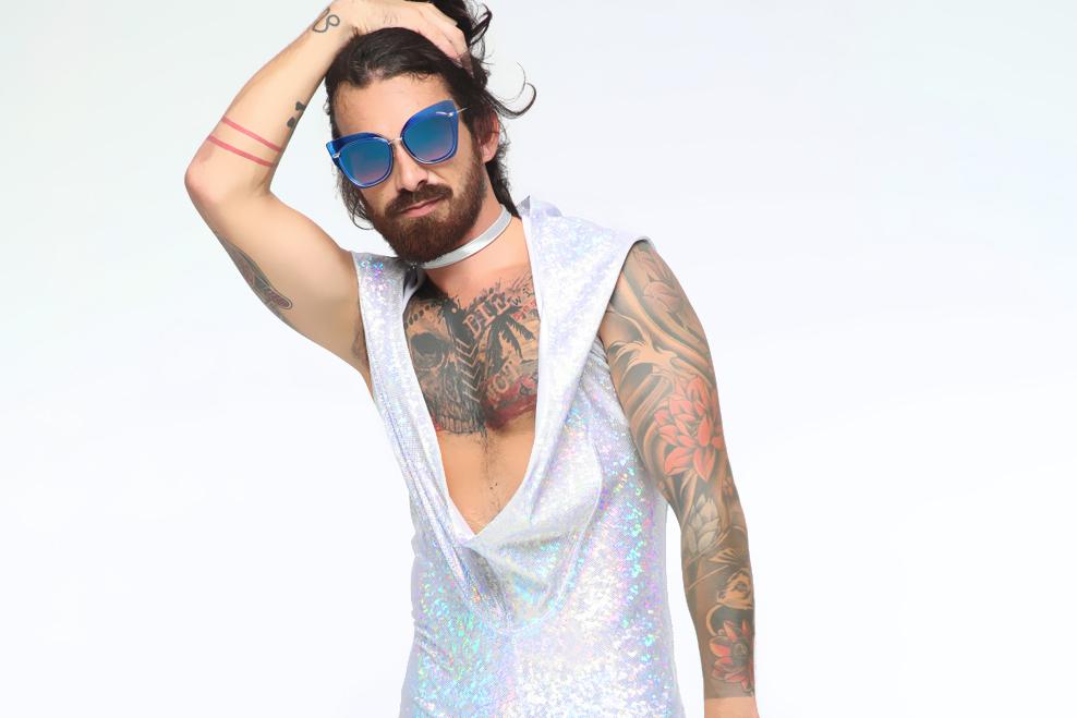 Holographic Mens Jumpsuits | Festival Clothing and Party Wear