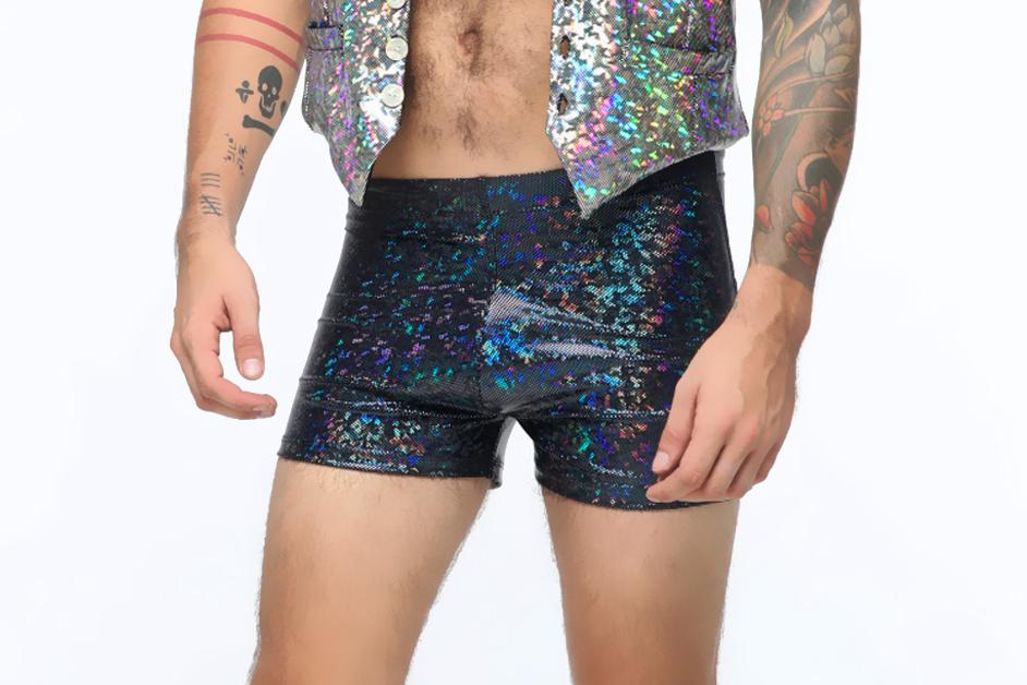 Mens Holographic Shorts, Pants & Leggings for sale by Sea Dragon Studio Festival Clothing