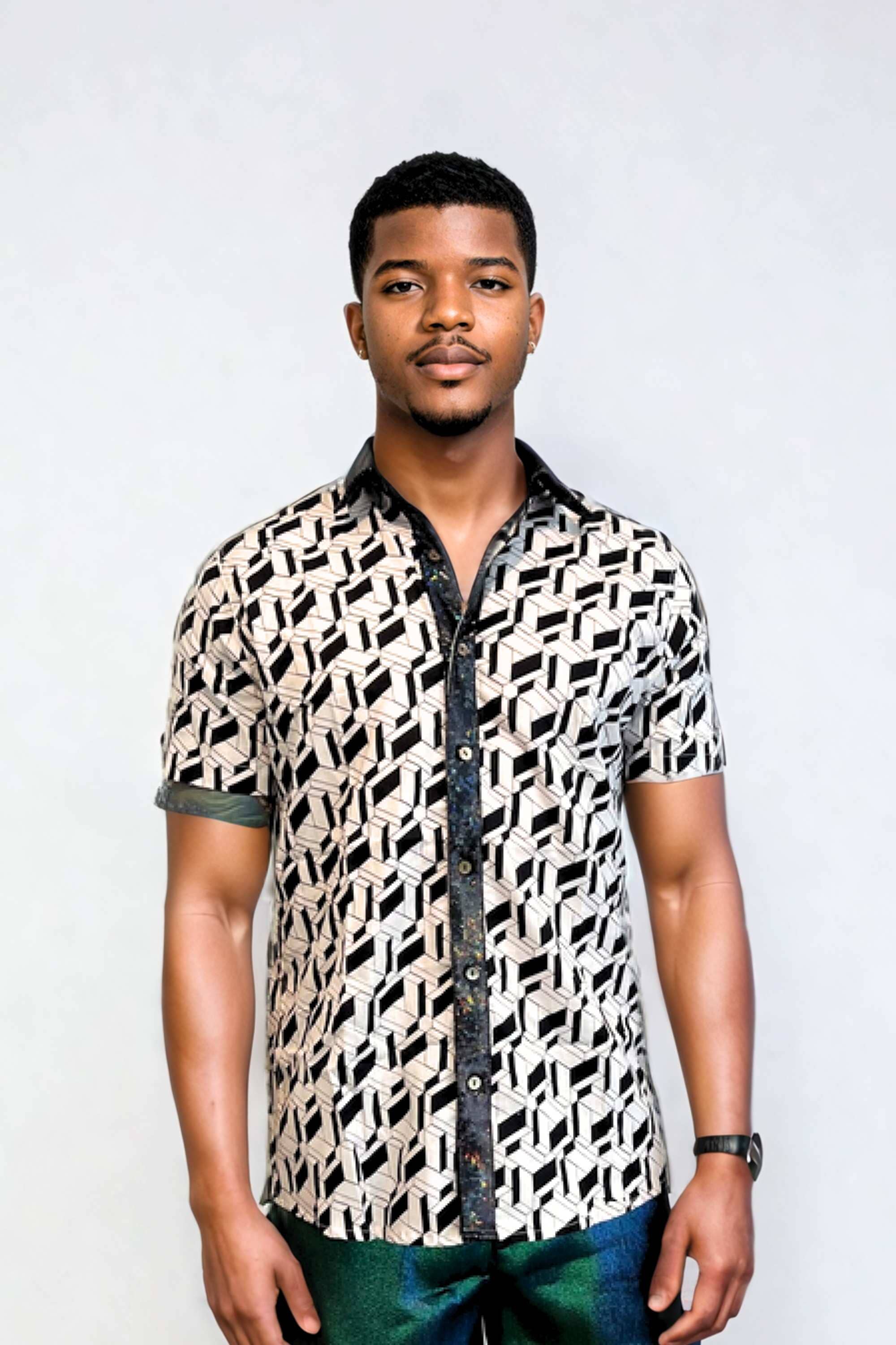 Matrix Short Sleeve Shirt Mens Tops SEA DRAGON STUDIO 